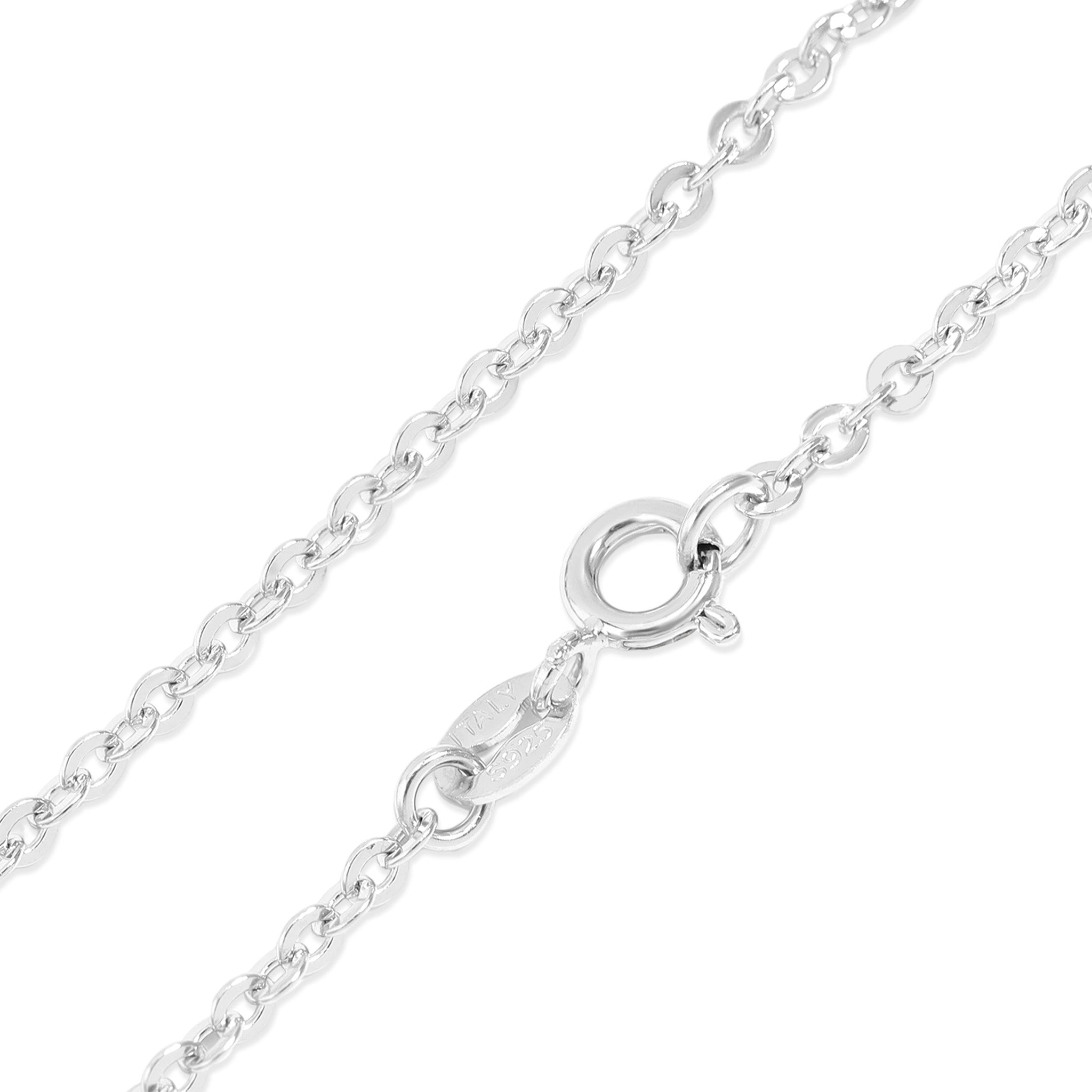 Sterling Silver Platinum Plated Loop Chain / SSC0004、mySite、dreamappss