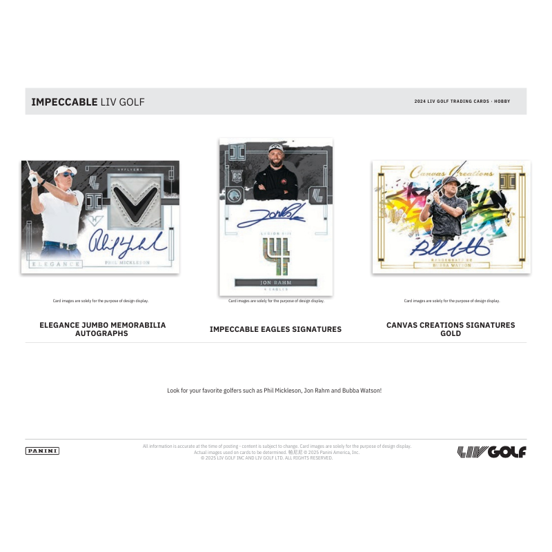 2024 Panini Impeccable LIV Golf Hobby 3 Box Case、mySite、waistdrama