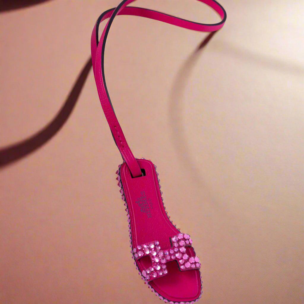 Hermès Oran Nano Pink Fuschia Charm Custom Swarovski、mySite、garminoutage.com