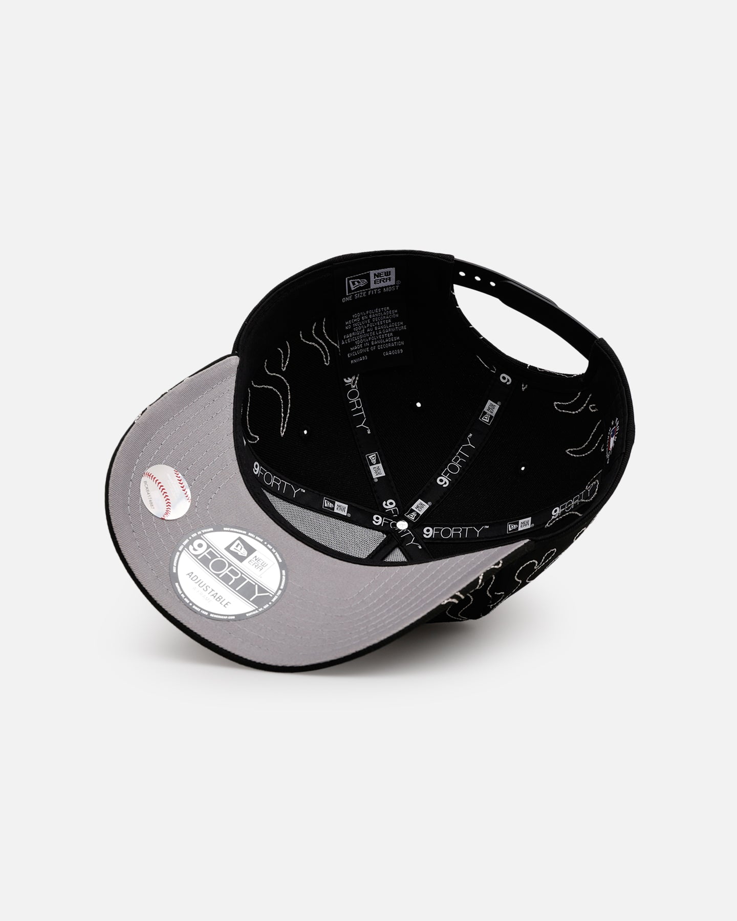 New Era Chicago White Sox 'Outline Flames' 9FORTY A-Frame Snapback Black、mySite、zt4zffjzw