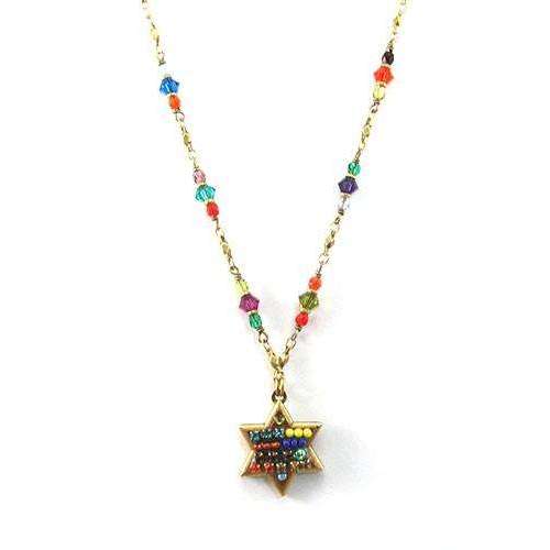Michal Golan Multi Bright Star of David Necklace、mySite、topwebapps