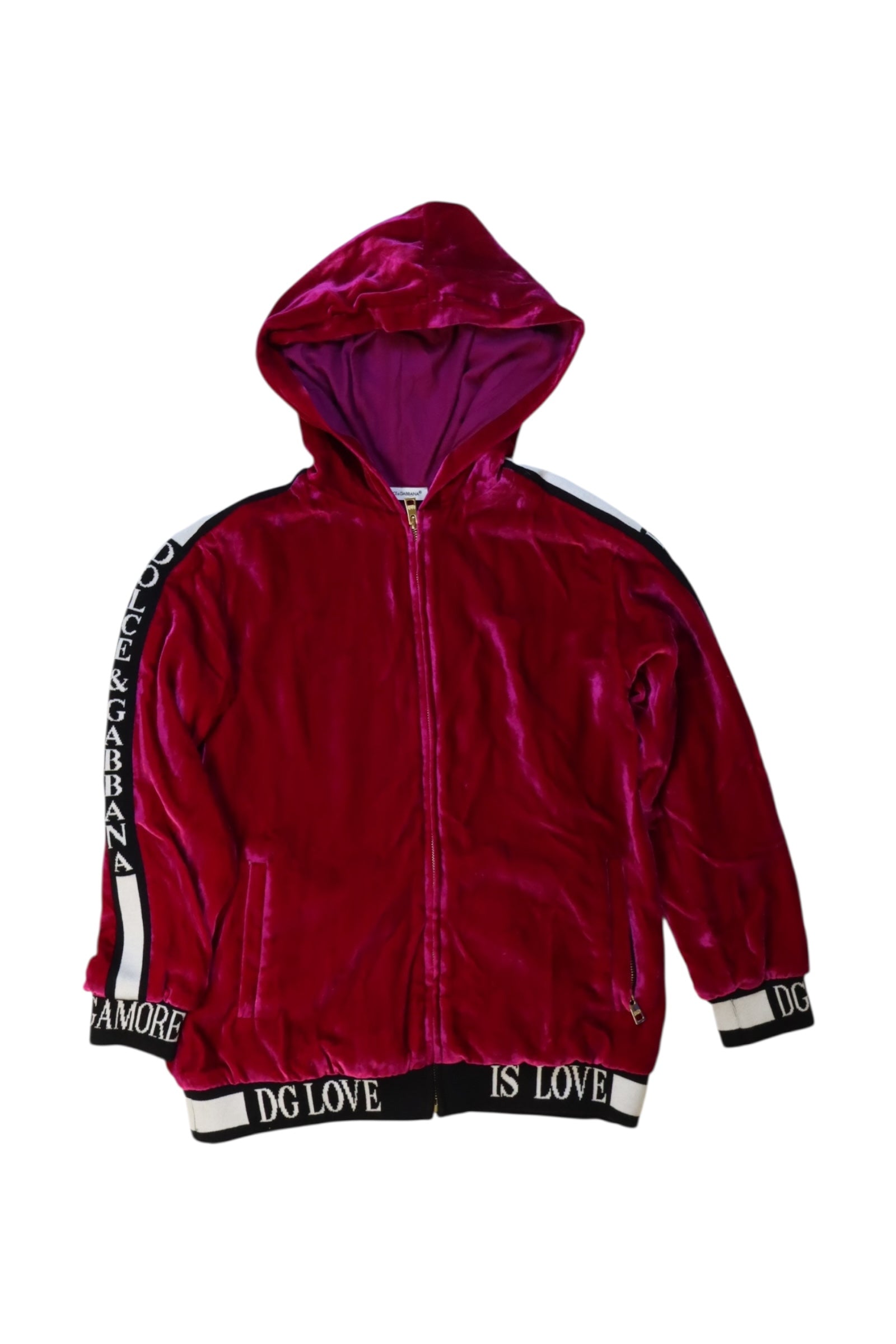 Dolce & Gabbana Velour Zippered Sweatshirt, Size 6T、mySite、g9winljtr