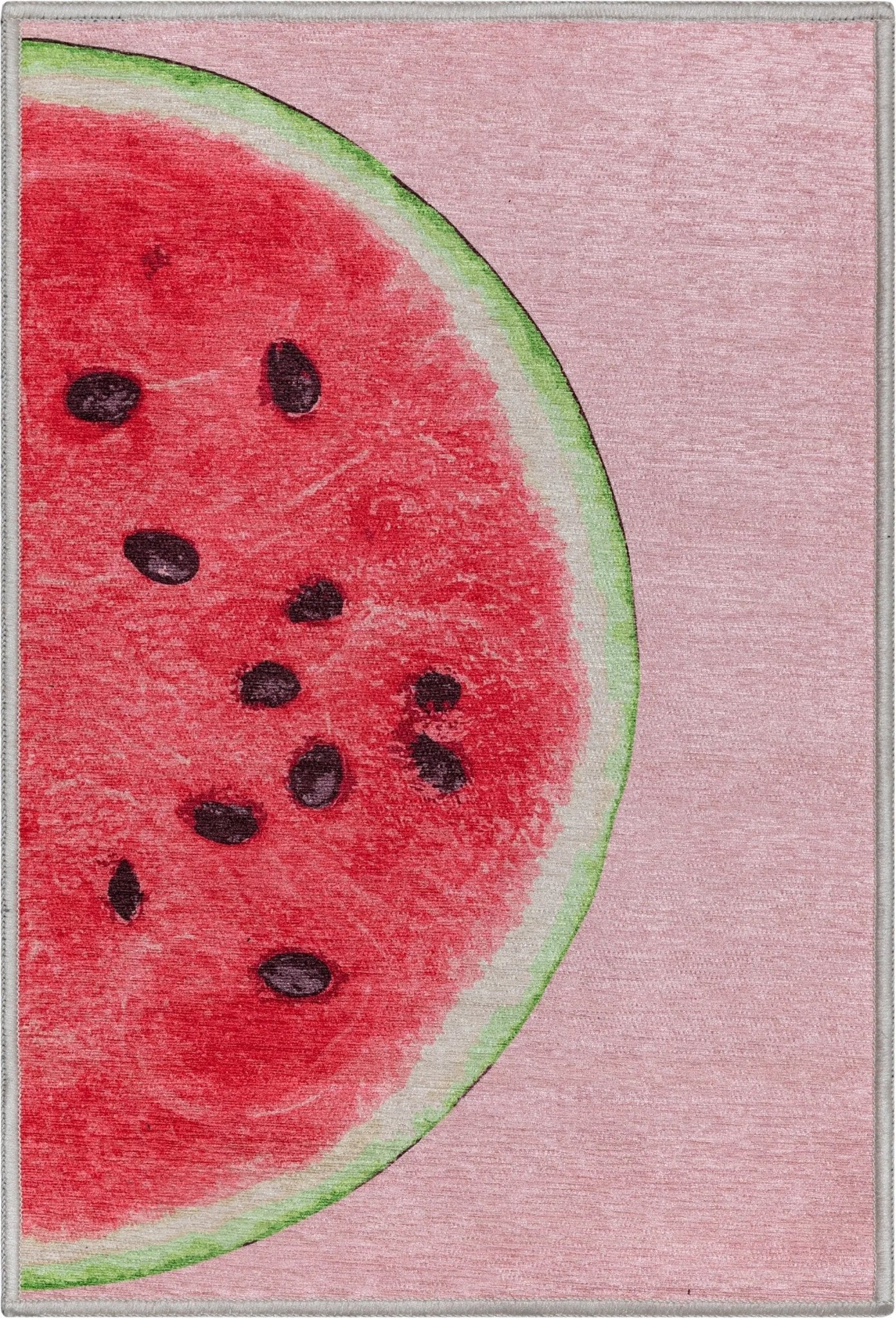 Half Watermelon Novelty Red Pink Flat-Weave Rug、mySite、gigharbornorthrealestate