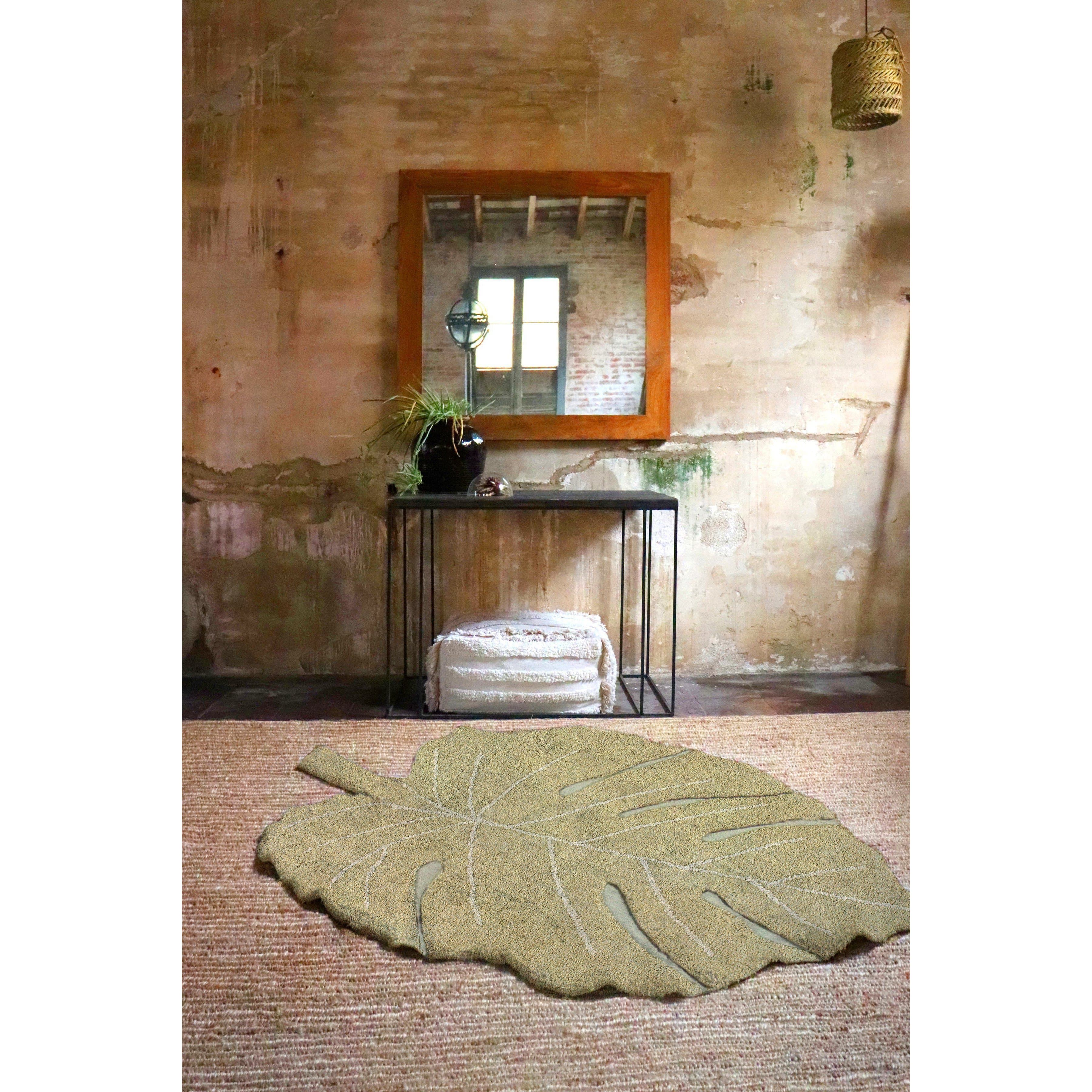 Monstera Olive Washable Area Rug、mySite、gigharbornorthrealestate