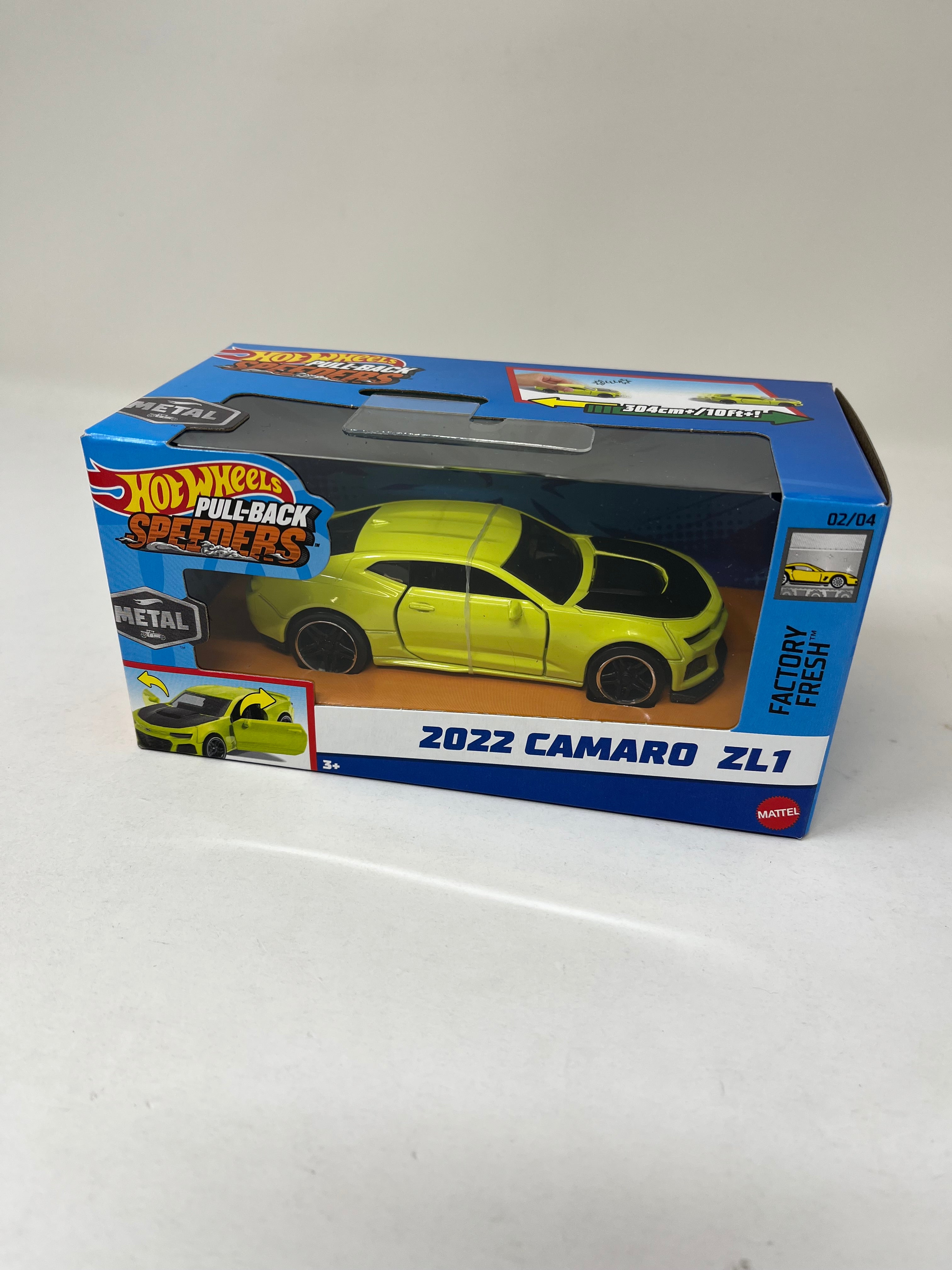 2022 Chevy Camaro ZL1 * Green * 2024 Hot Wheels Pull-Back Speeders 1:43 scale、mySite、hgirdovlk