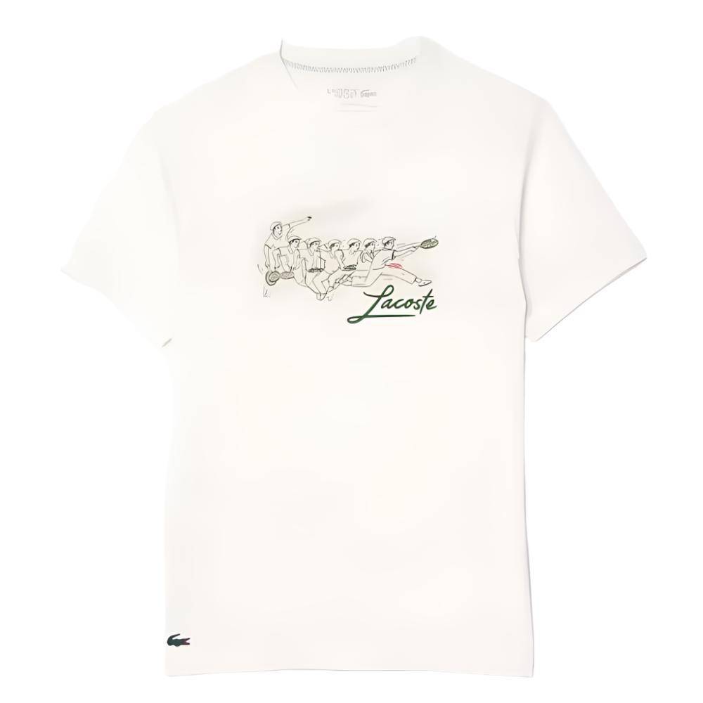 Lacoste Men's Ultra Dry Heritage Sport Tee Top (White)
