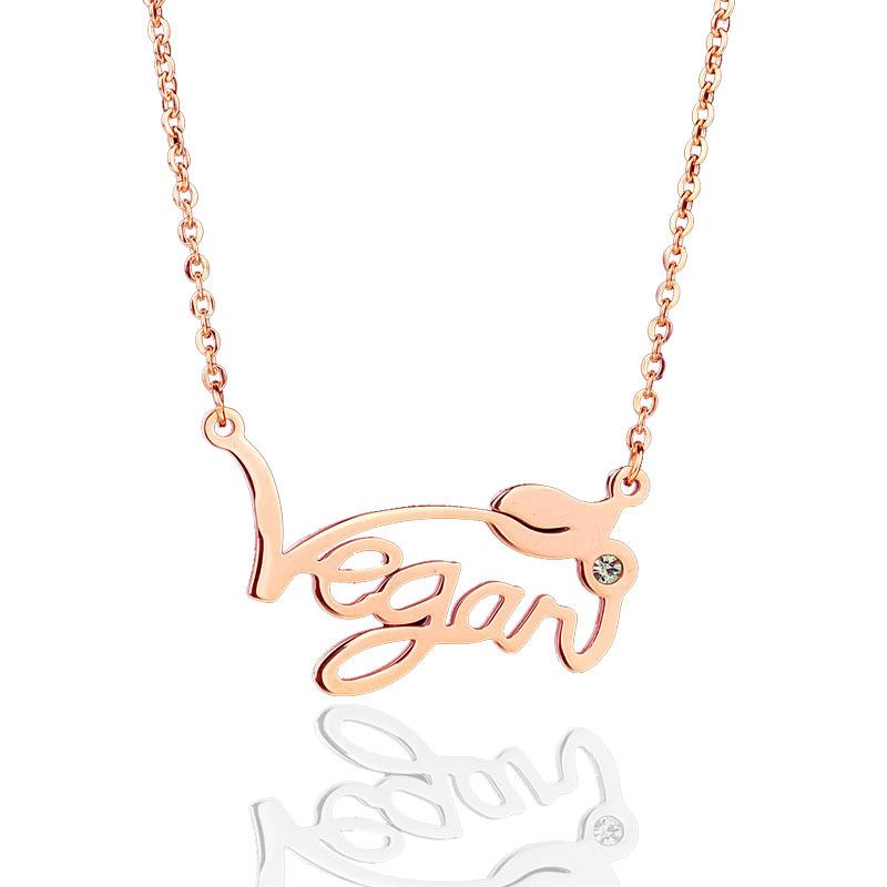 Vegan Stainless Steel Necklace & Ring in Silver, Gold and Rose Gold Tone, Great Gift! Great MESSAGE!、mySite、g9winljtr