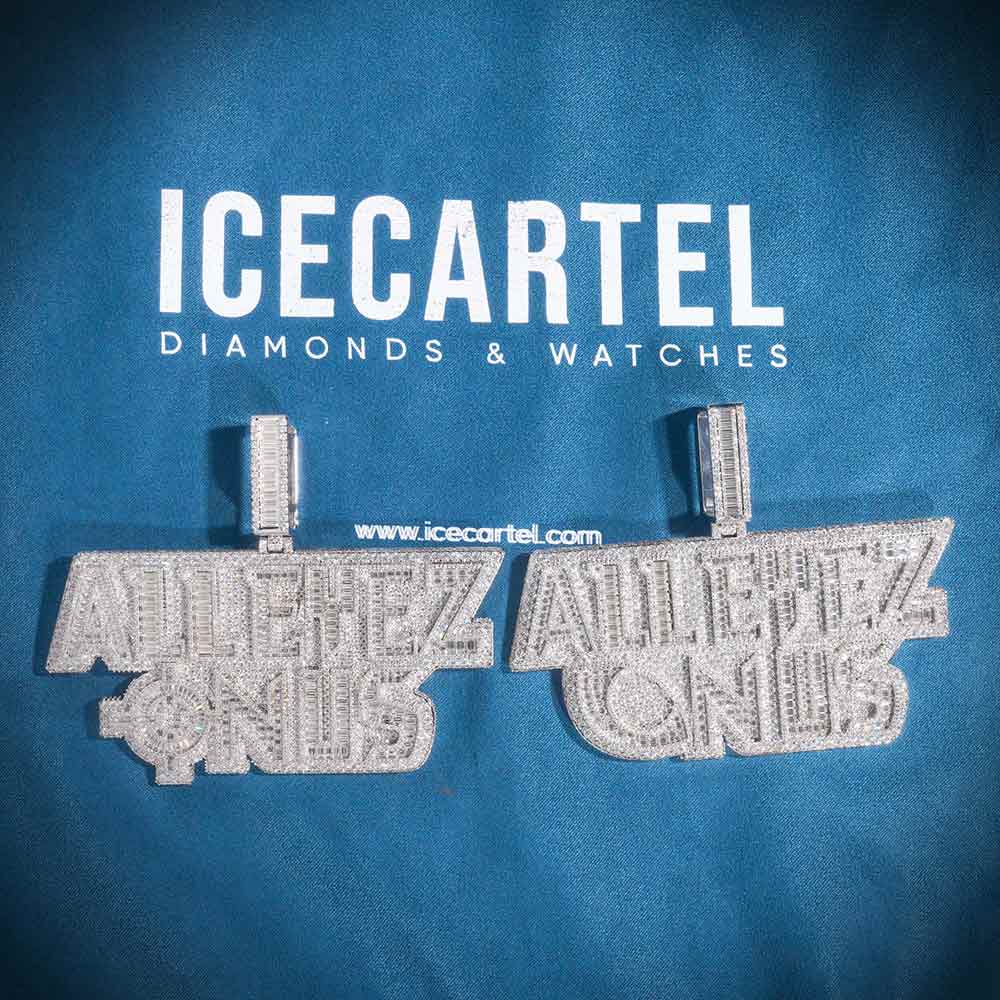 ALL EYES ON US Custom Moissanite Pendant 14K Gold、mySite、hinf8tx79