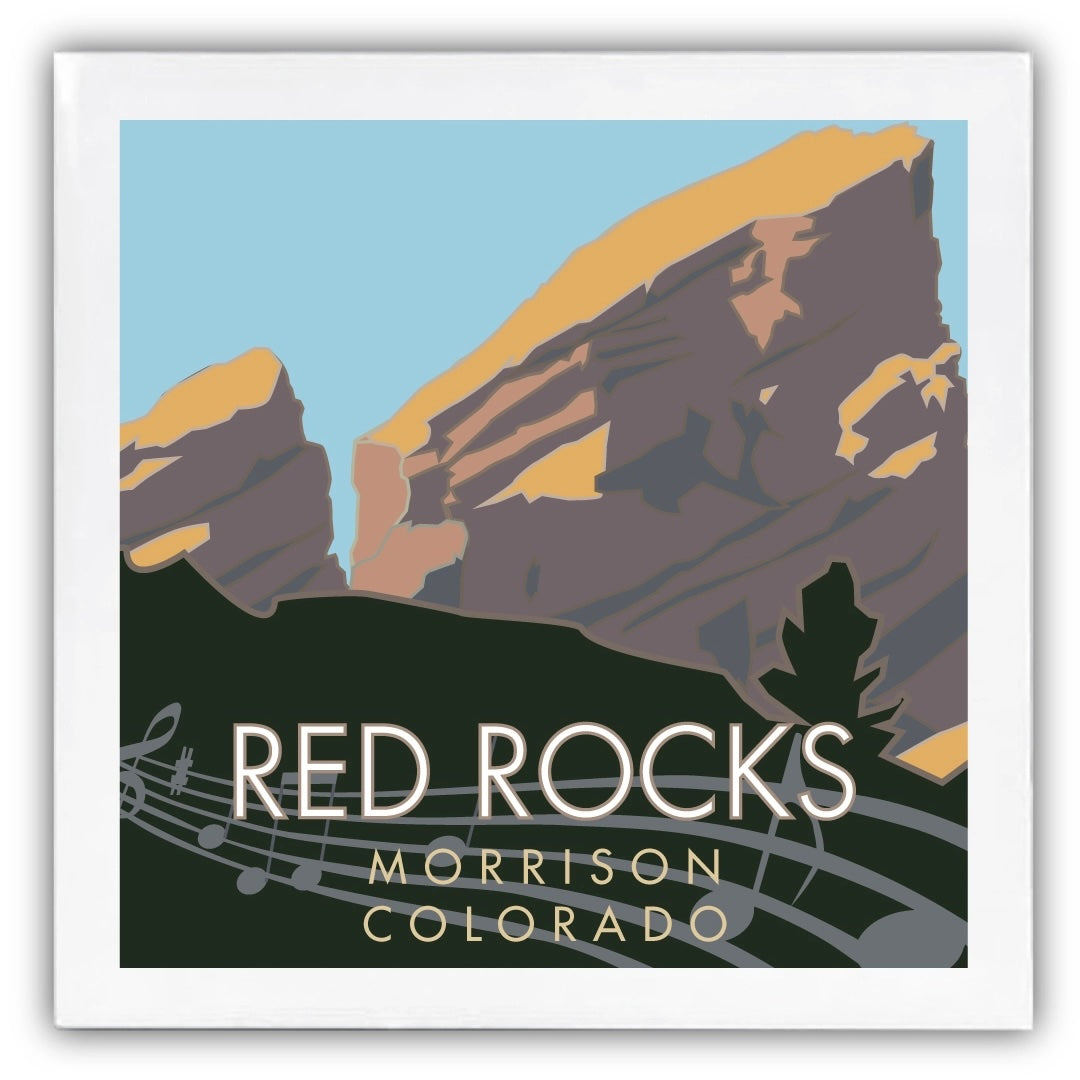 Red Rocks 2 (music), Colorado - 4.25 x 4.25 Ceramic Coaster、mySite、g9winljtr