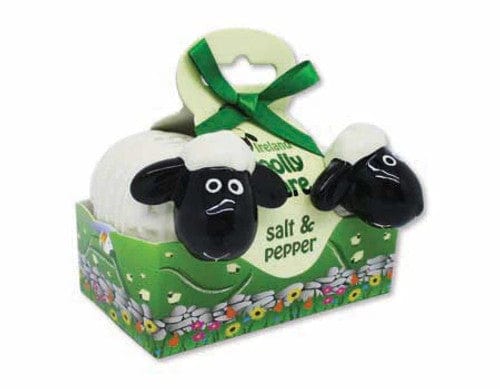 Irish Sheep Salt and Pepper Set Gift Boxed Made in Ireland、mySite、g9winljtr