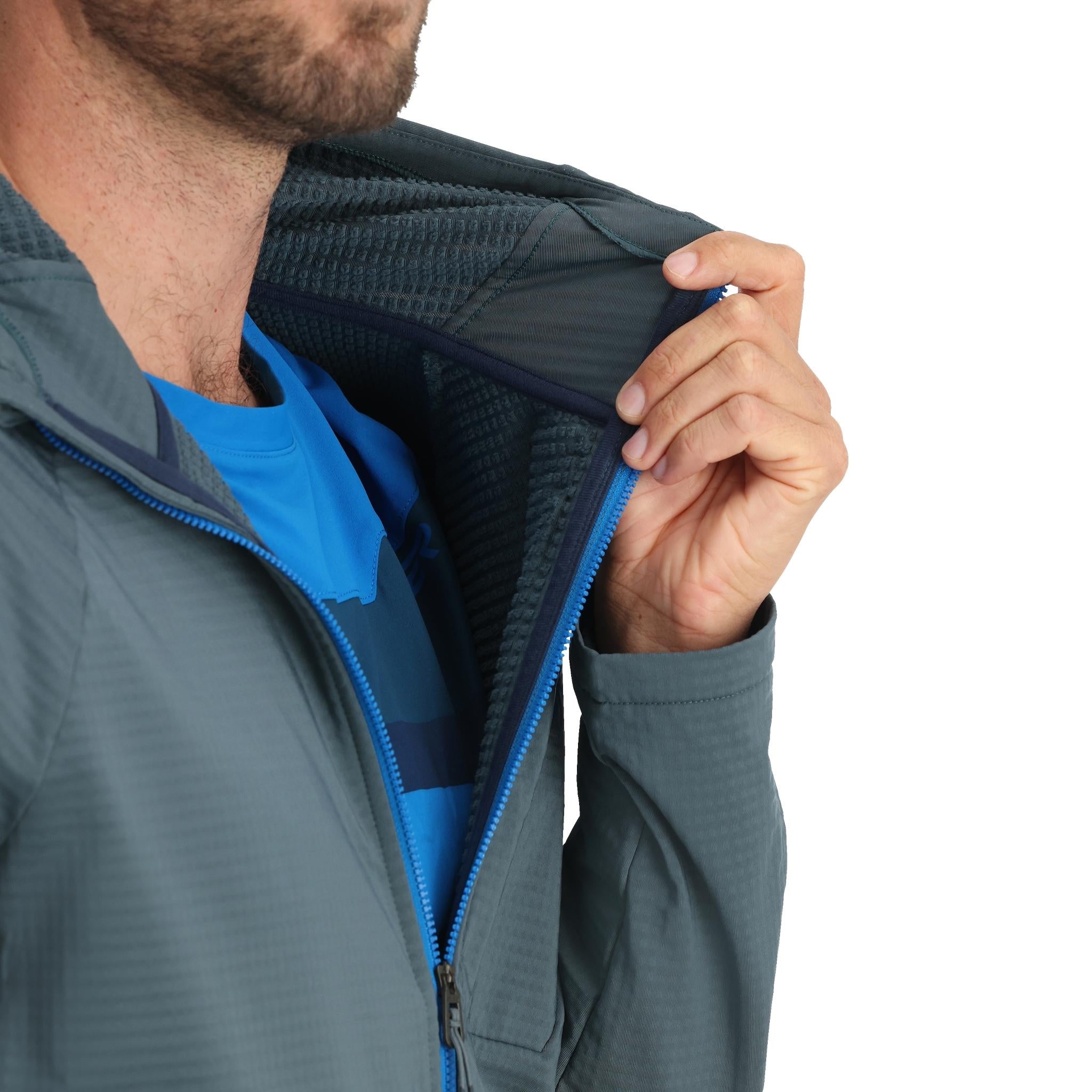 Mens Gridweb Hoodie - Slate Blue、mySite、i-lightchina