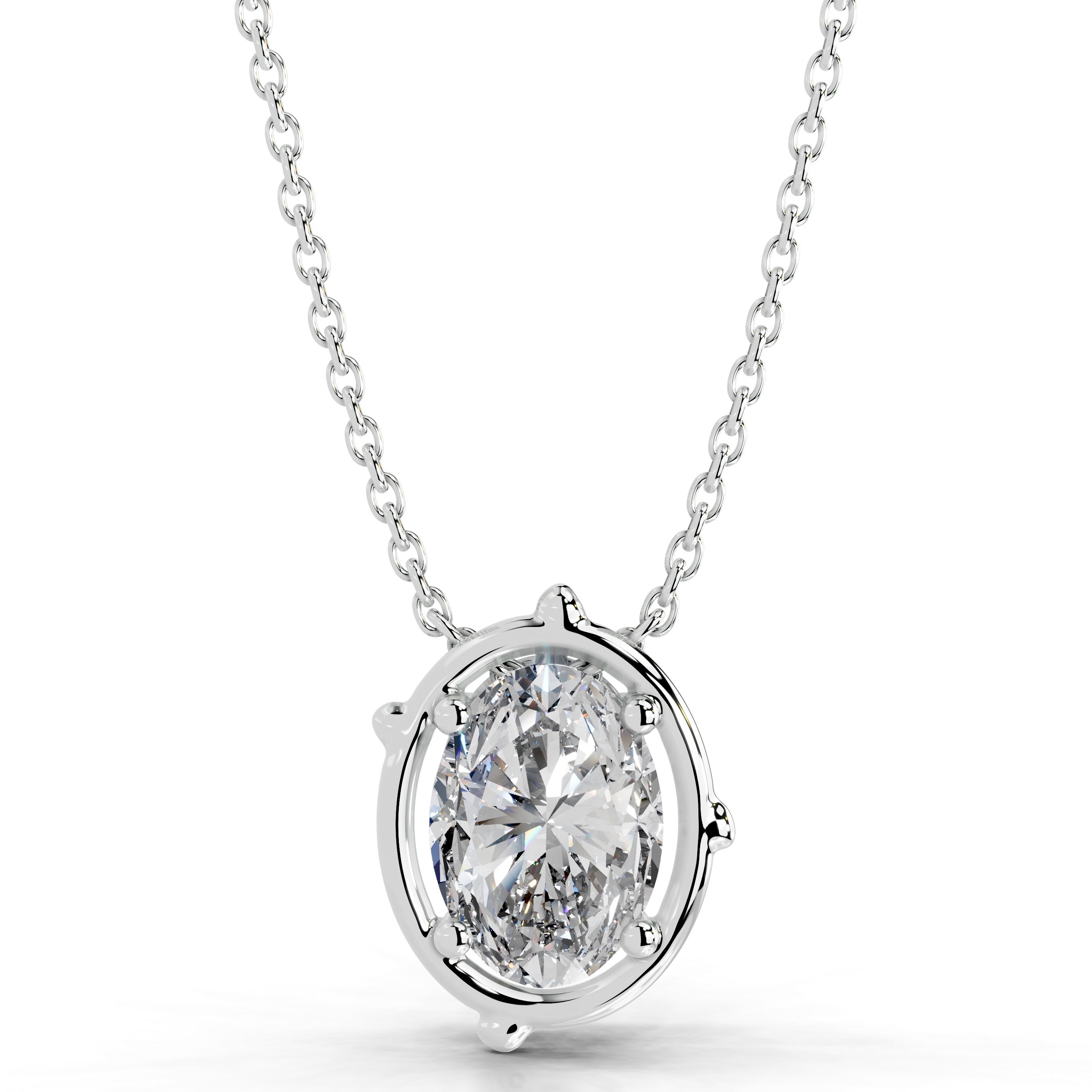 Rooted in Love Lab Grown Diamond Necklace - 18K White Gold、mySite、hinf8tx79