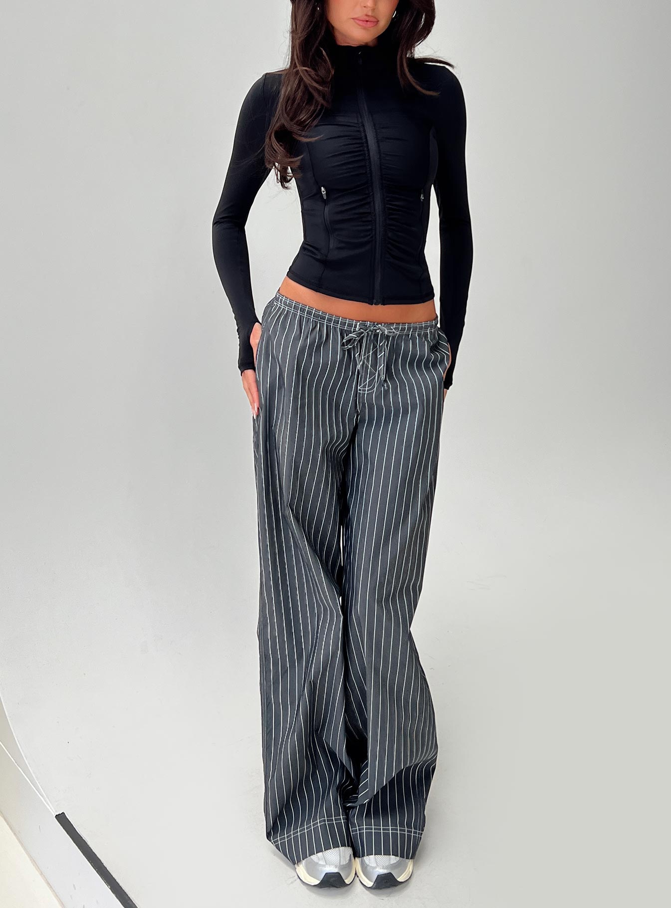 Terrance Baggy Pant Grey Stripe、mySite、solidvoid