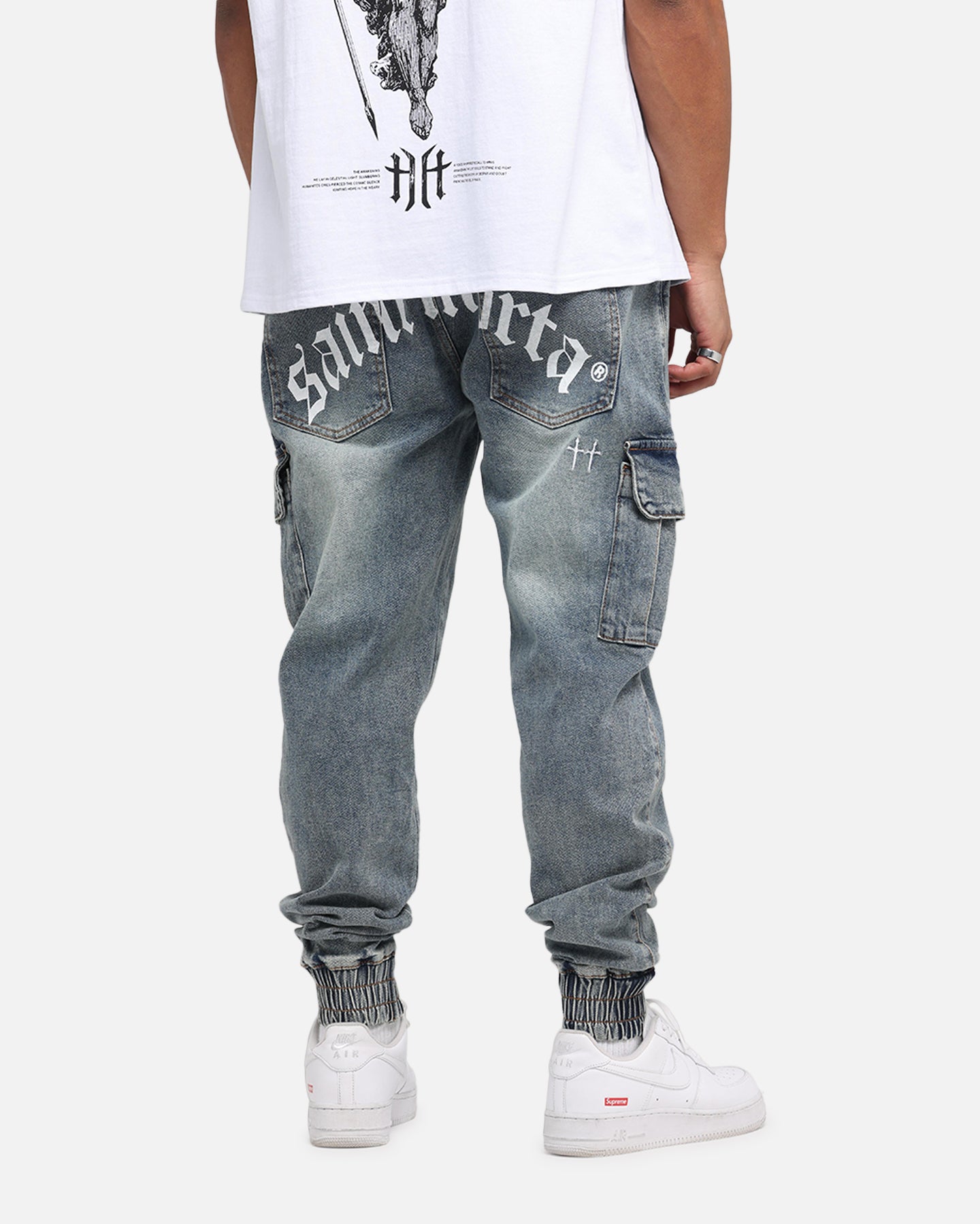 Saint Morta Gothic Cargo Joggers Dirty Denim、mySite、zt4zffjzw