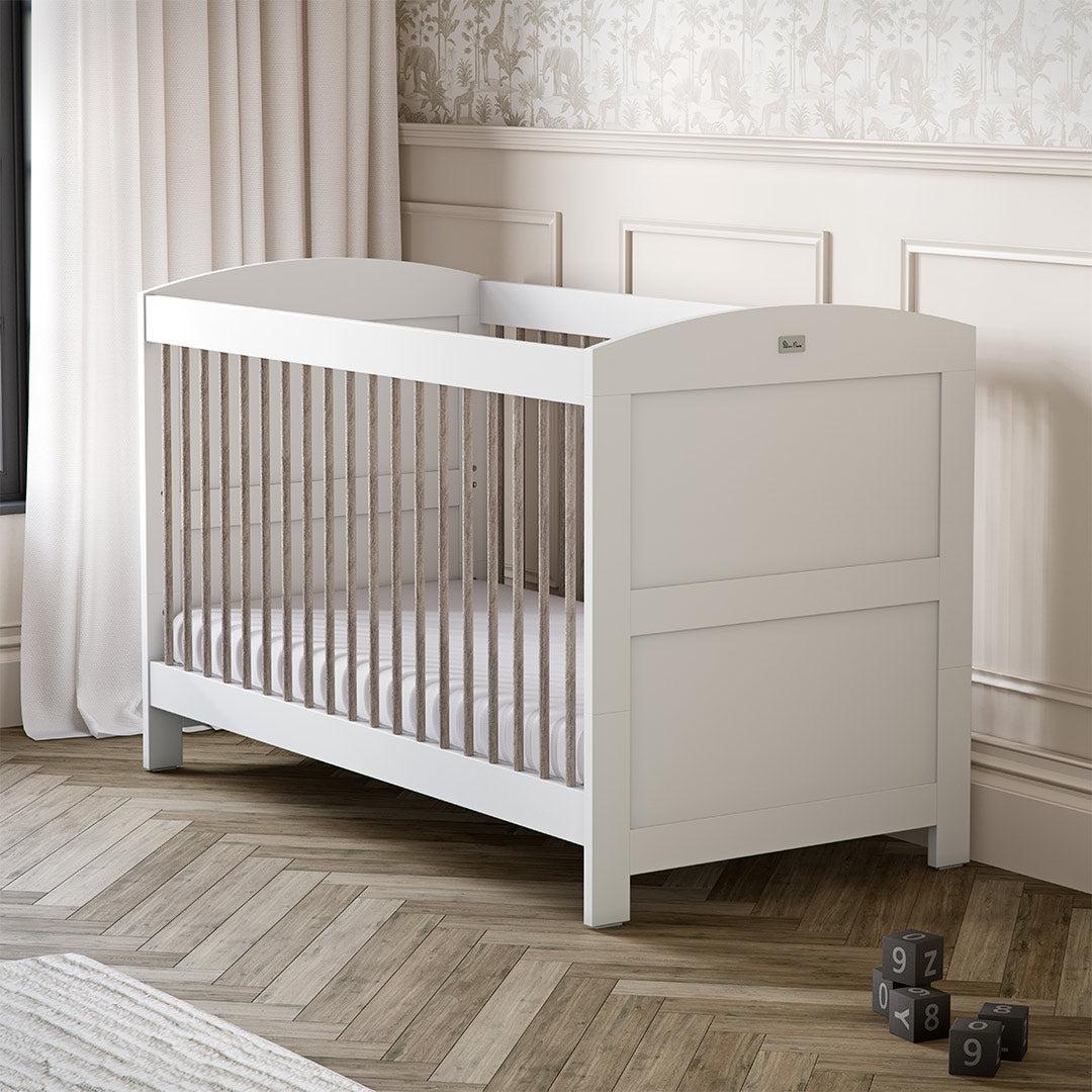  Silver Cross Valencia 2 Piece Nursery Set (Cot Bed & Dresser) - Ash White、mySite、merchandisen