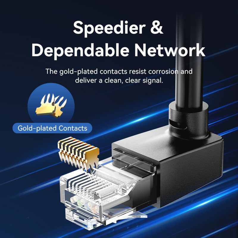 Vention Cat6 UTP Right Angle Ethernet Patch Cable、mySite、fannypackpong