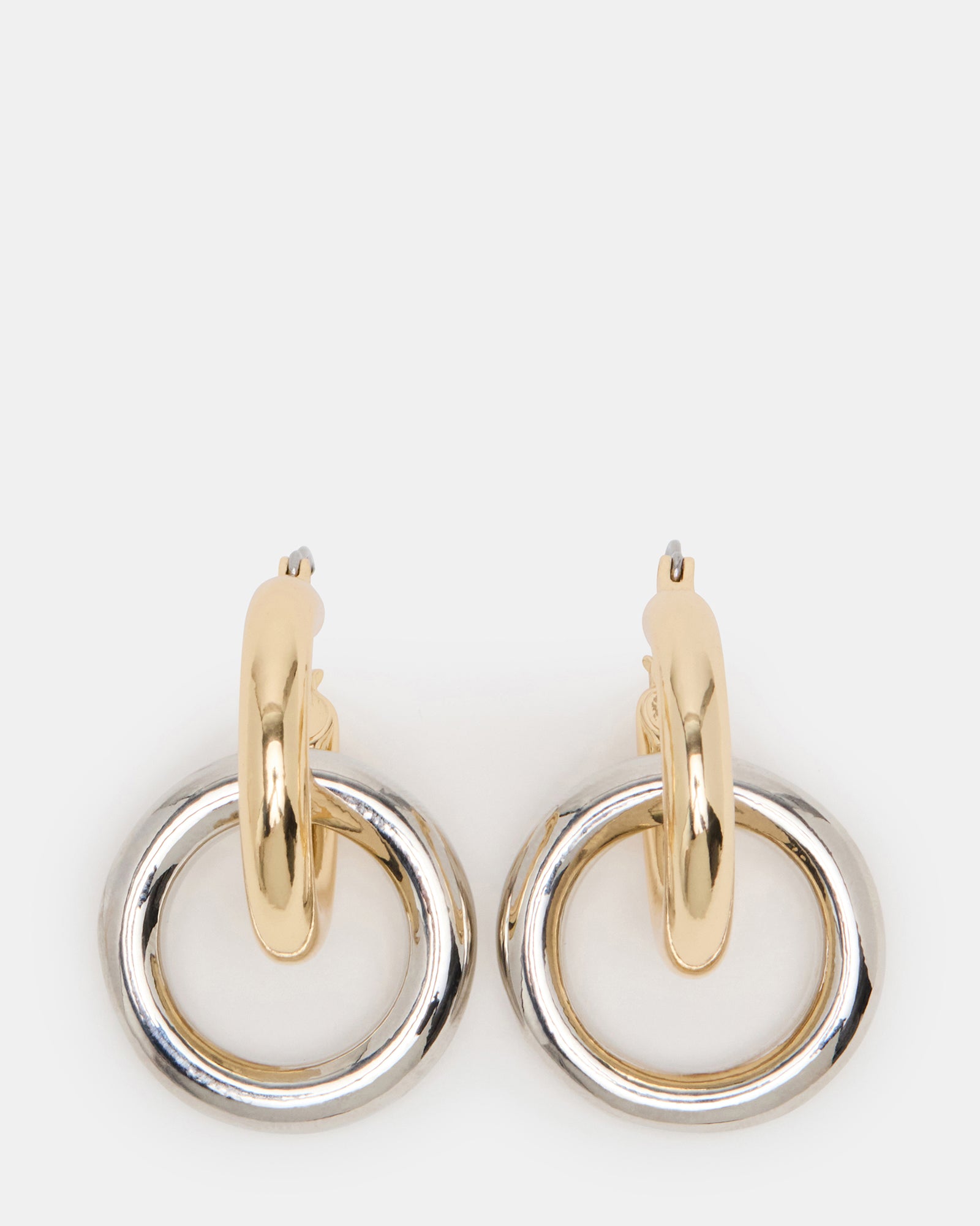 TWO-TONE HOOP EARRINGS SILVER MULTI、mySite、gtrtttuynbv