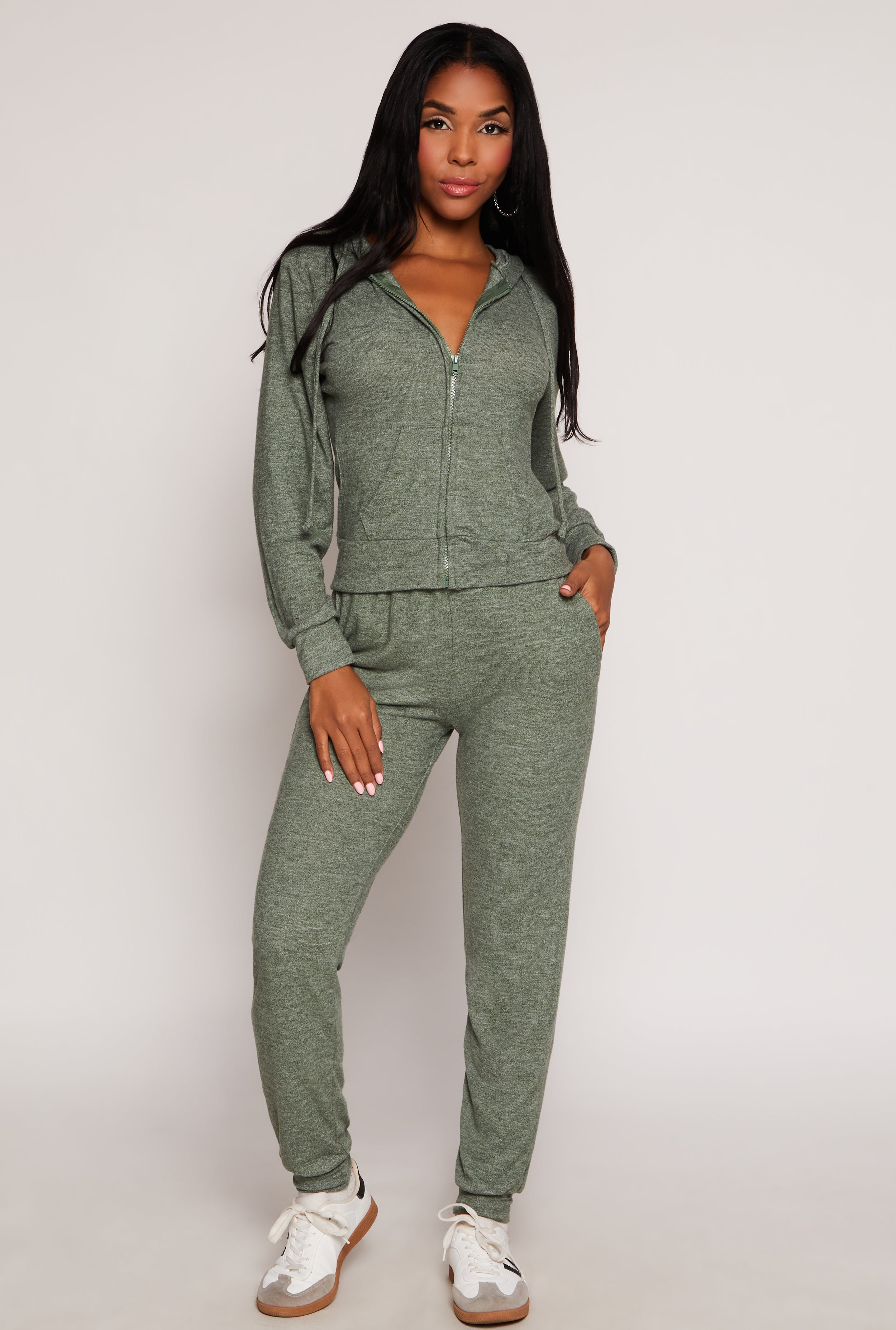 Daisy Brushed Knit Zip Front Hoodie、mySite、camillekostekn