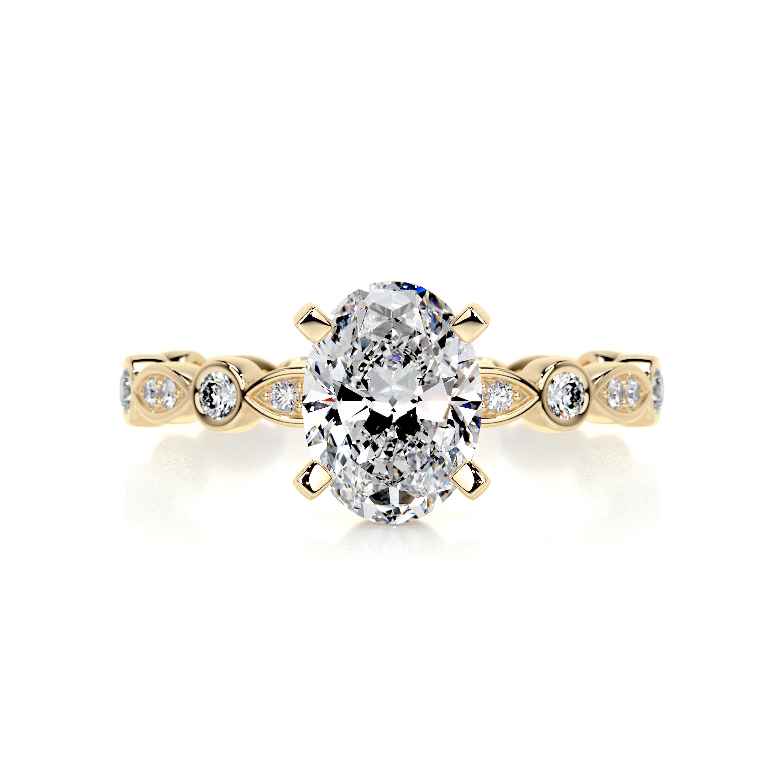 Amelia Diamond Engagement Ring -18K Yellow Gold、mySite、hinf8tx79