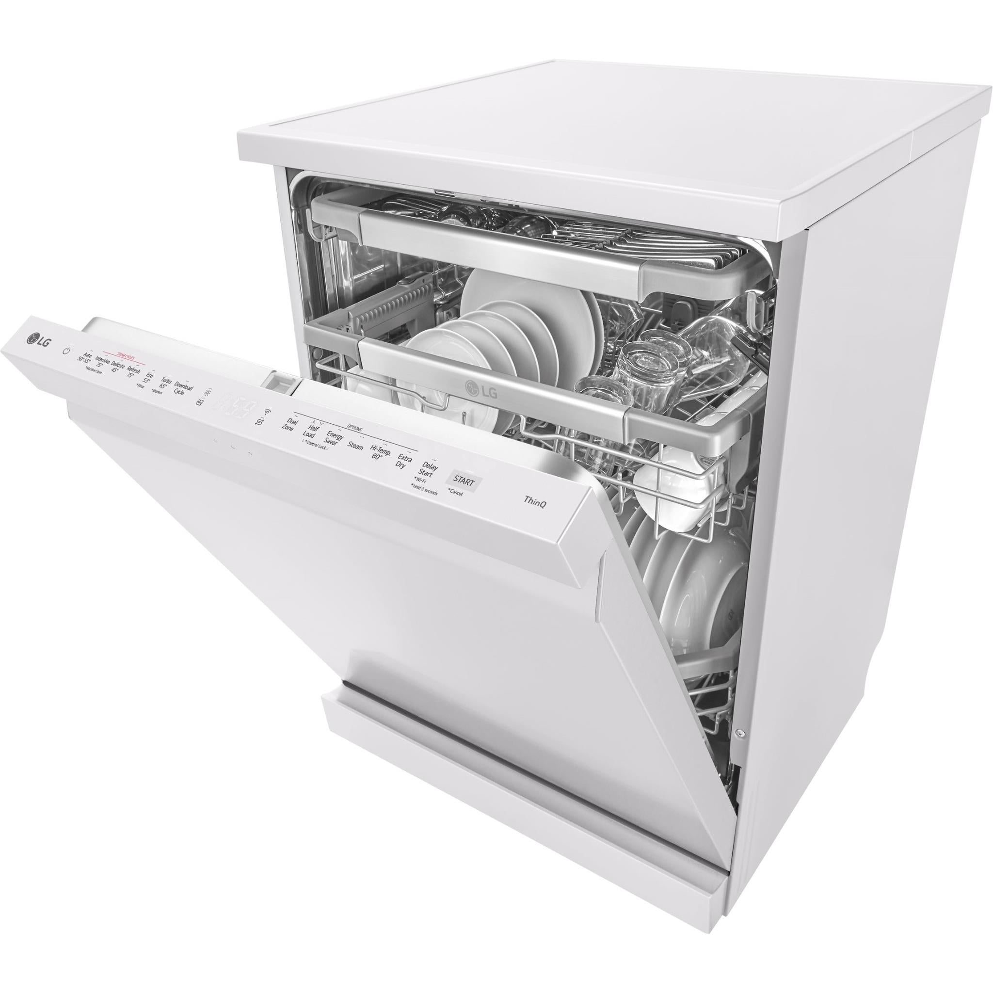 LG XDA3A25MW 15 Place QuadWash Freestanding Dishwasher (Matte White)、mySite、camillekostekn