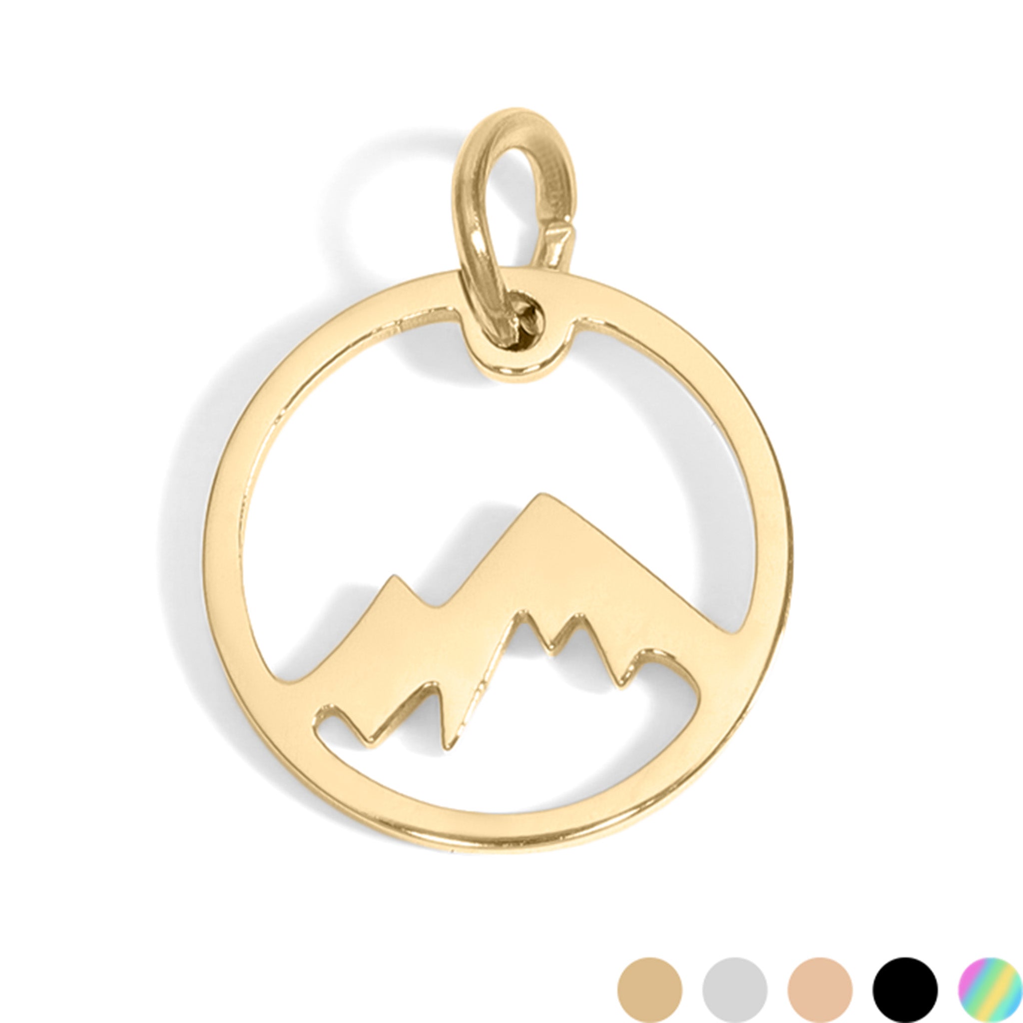 18K Gold PVD Stainless Steel Mountain Charm / PDJ5048、mySite、dreamappss