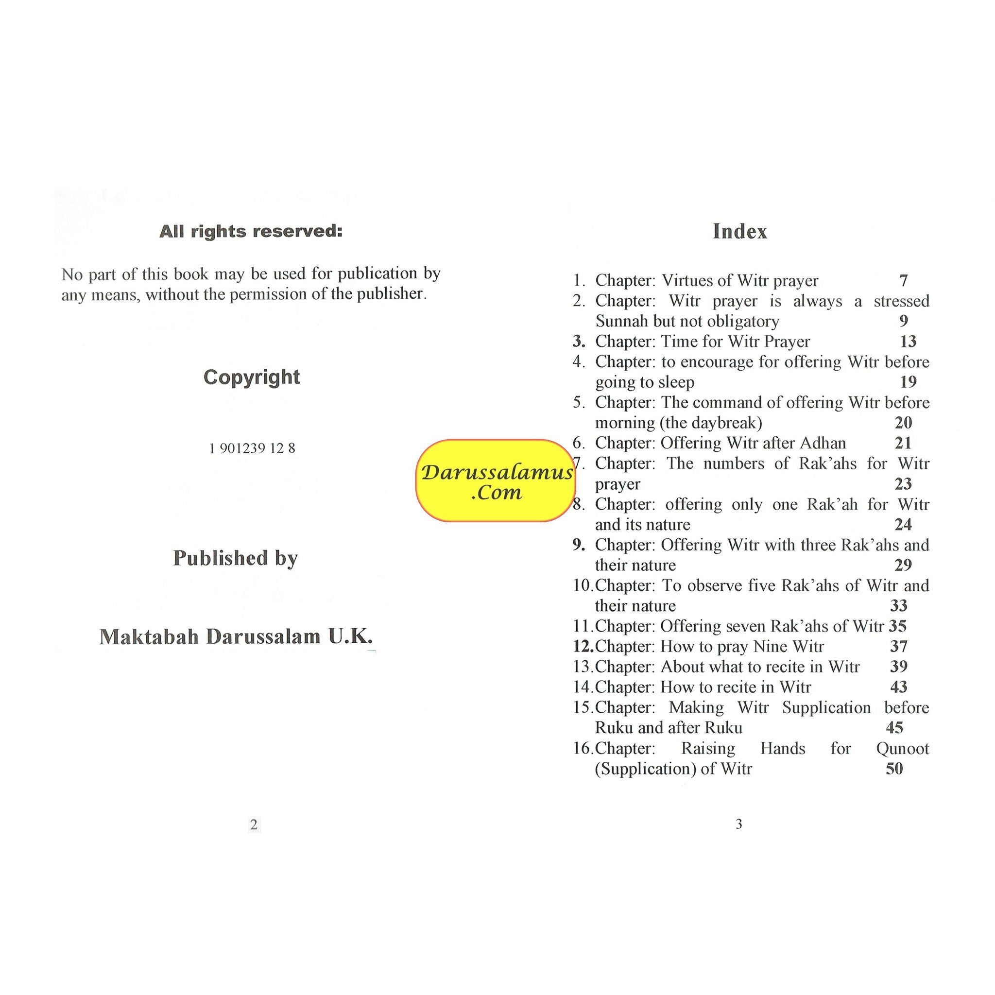 Rulings of Witr Prayer By Dr. Muhammad Shabbir Usmani、mySite、topwebapps