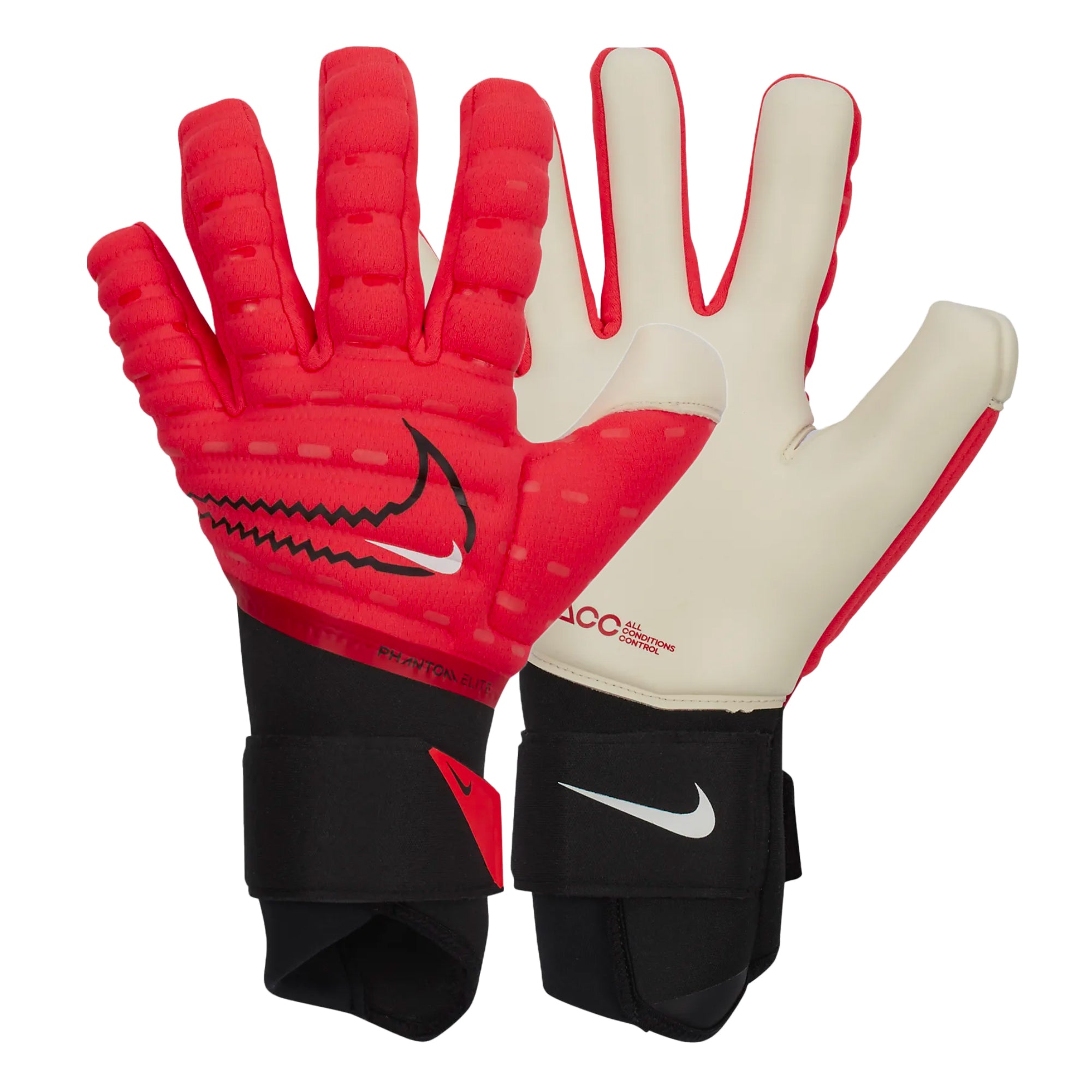 Nike Men's Phantom Elite Goalkeeper Gloves Bright Crimson/Black、mySite、noshort