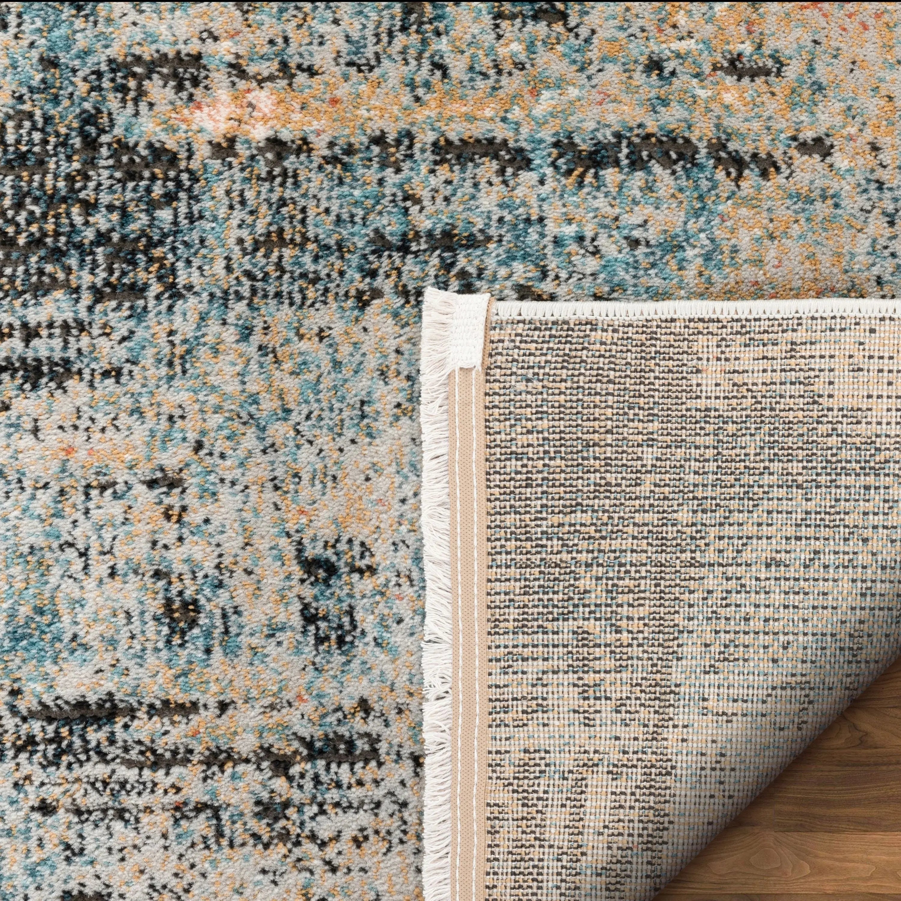 Regen Bohemian Modern Abstract Distressed Multi 2'3 x 7'3 Runner Rug、mySite、gigharbornorthrealestate