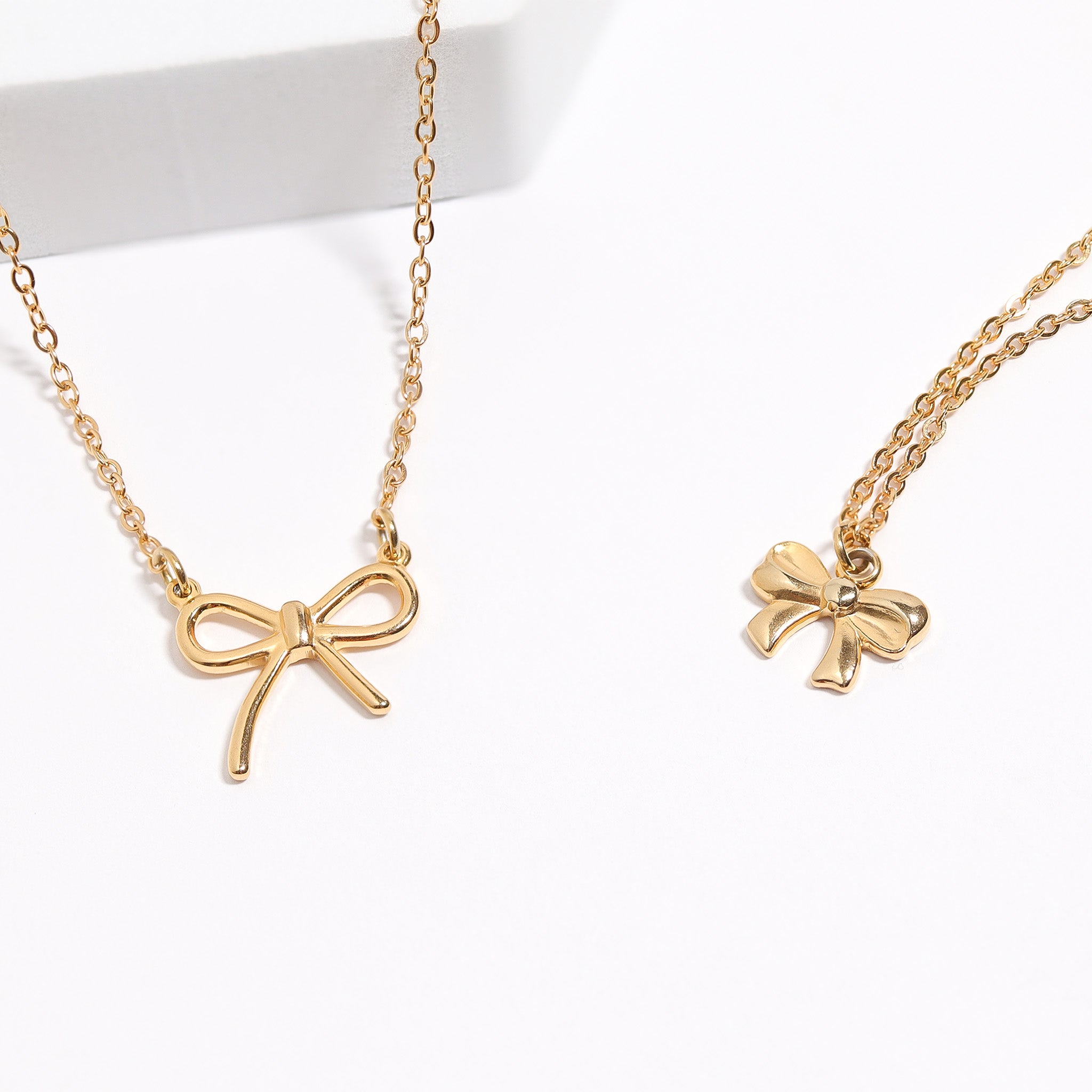 18K Gold PVD Stainless Steel Bow Connector Charm / PDL0142、mySite、dreamappss