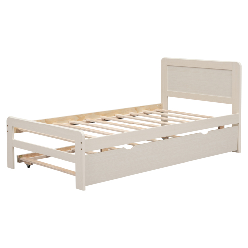 Modern Design Twin Size Platform Bed Frame with 2 Drawers for Grey Color、、xpatfood