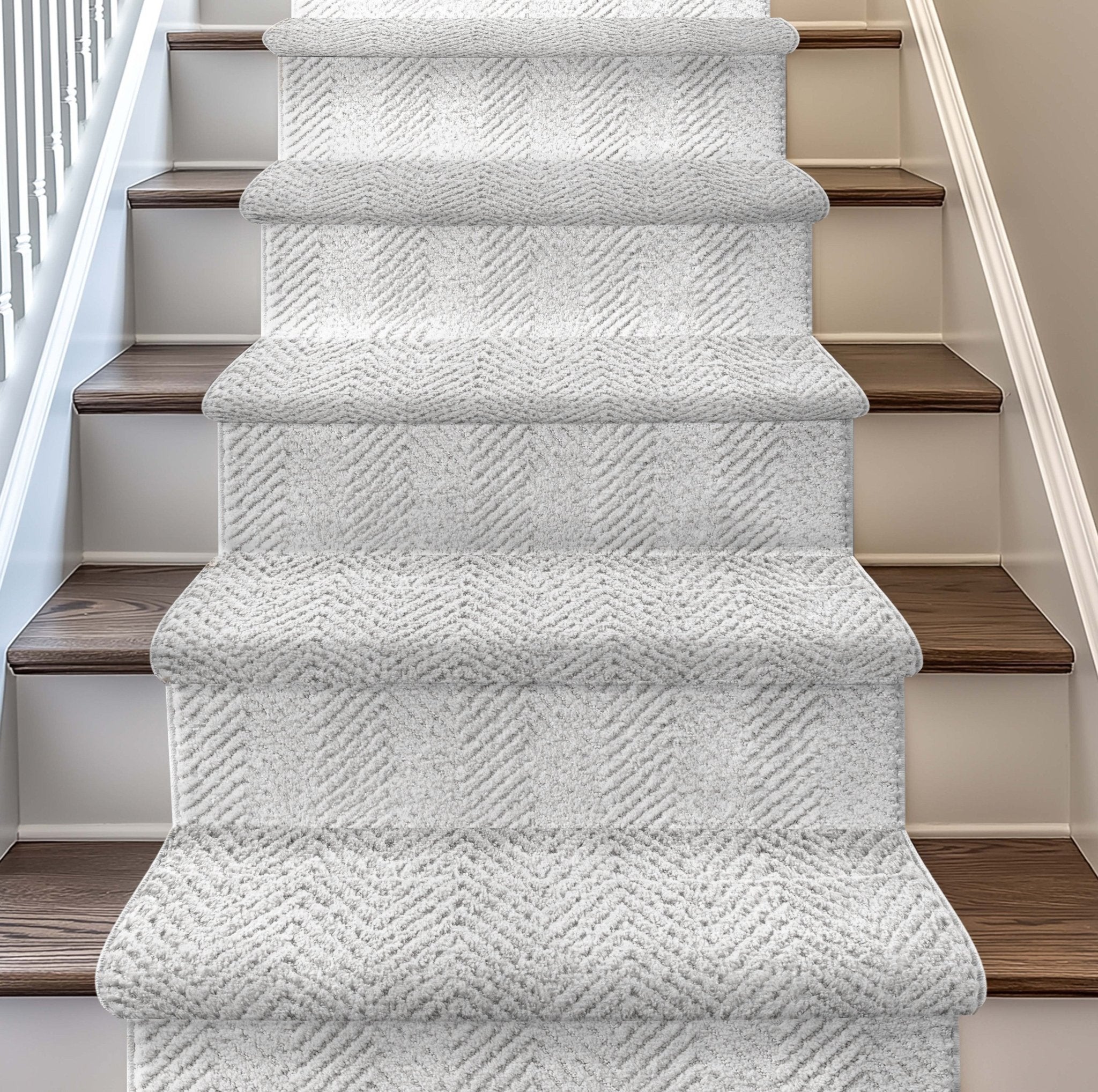 Custom Size Runner Pompeii Modern Light Grey Choose Your Width x Choose Your Length Hallway & Stair Runner Rug、mySite、gigharbornorthrealestate