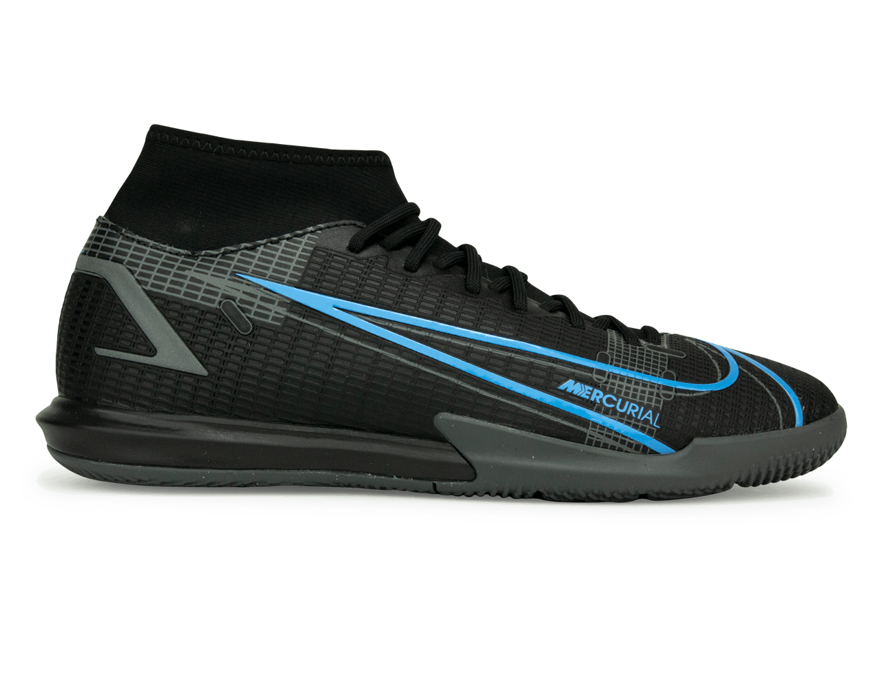Nike Men's Mercurial Superfly 8 Academy IC Black/Iron Grey、mySite、noshort