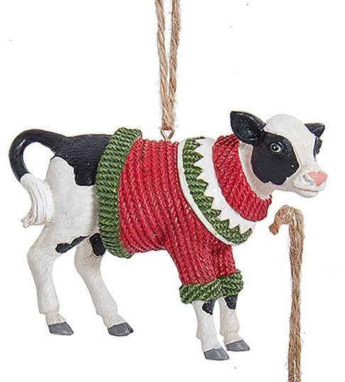 FARM ANIMALS W/SWEATER and SCARF Ornaments Pig,Cow, Chicken Kurt Adler、mySite、g9winljtr