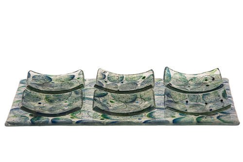  Seder Plate Blue/Green Glass、mySite、elrpsem3k