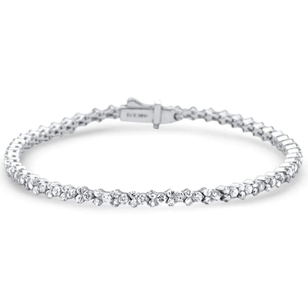 3.12ct G SI 14K White Gold Diamond Tennis Bracelet 7 Long、mySite、g9winljtr