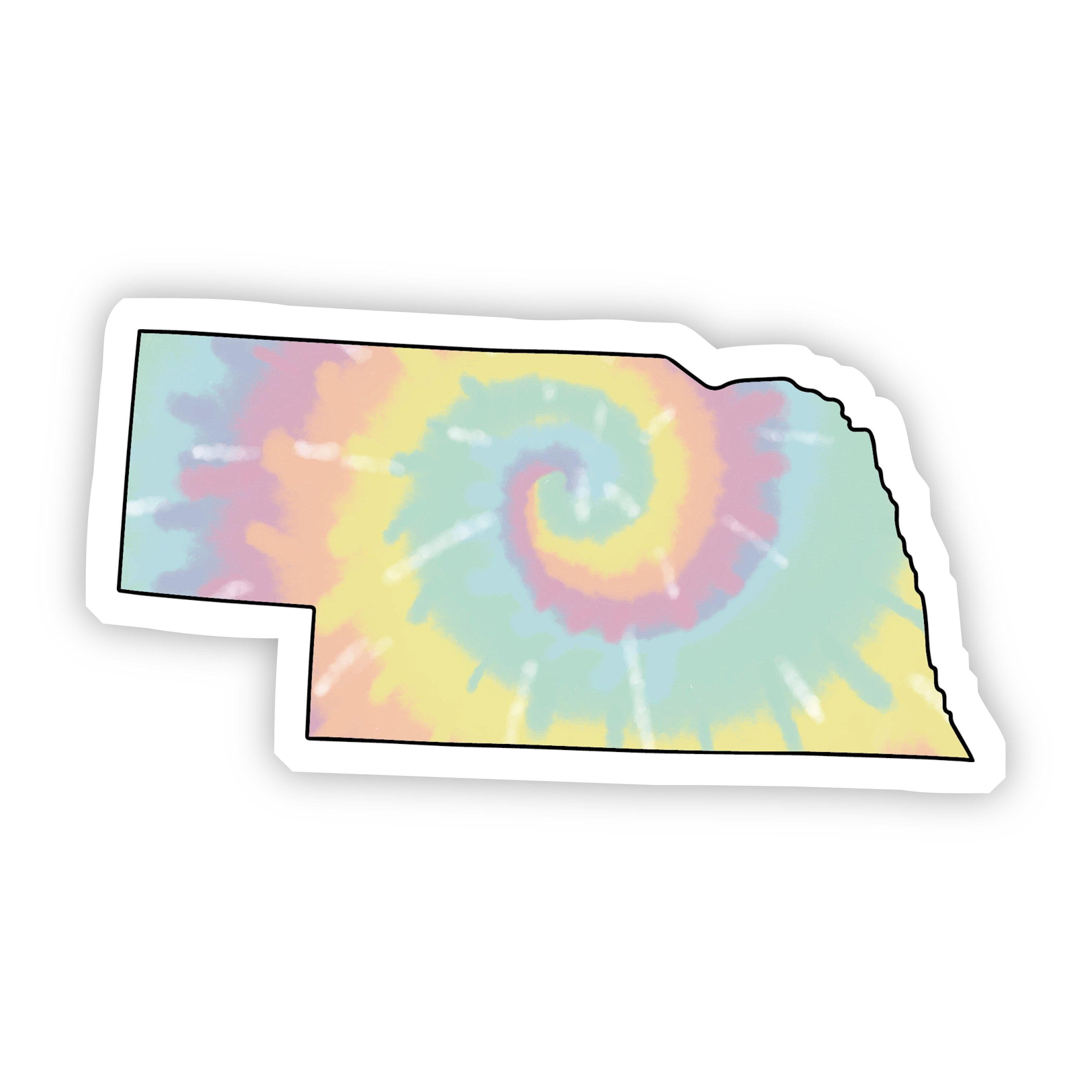  Nebraska Tie Dye Sticker、mySite、elrpsem3k