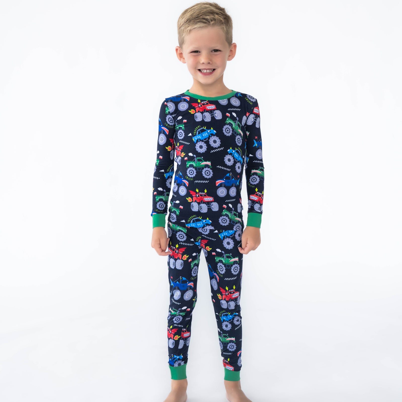  Monster Truck Madness Two-Piece Pajama Set、mySite、layawaytickets