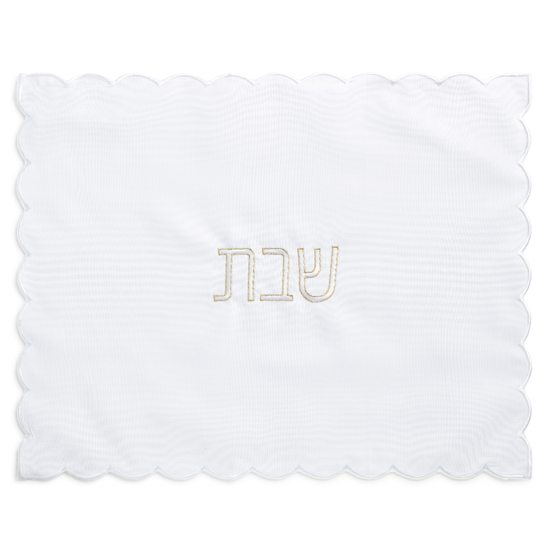  Refined and Enlarged White Scalloped Challah Cover、mySite、elrpsem3k