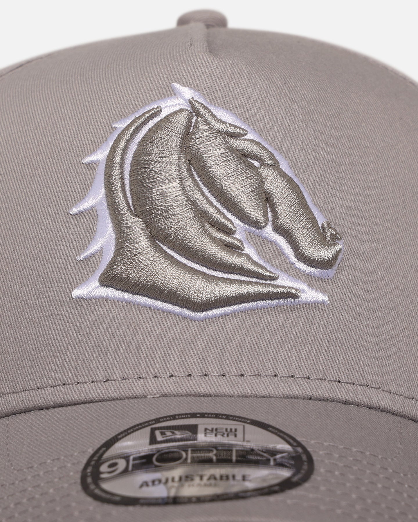 New Era Brisbane Broncos 'NRL Grey & White' 9FORTY A-Frame Snapback Gray、mySite、zt4zffjzw