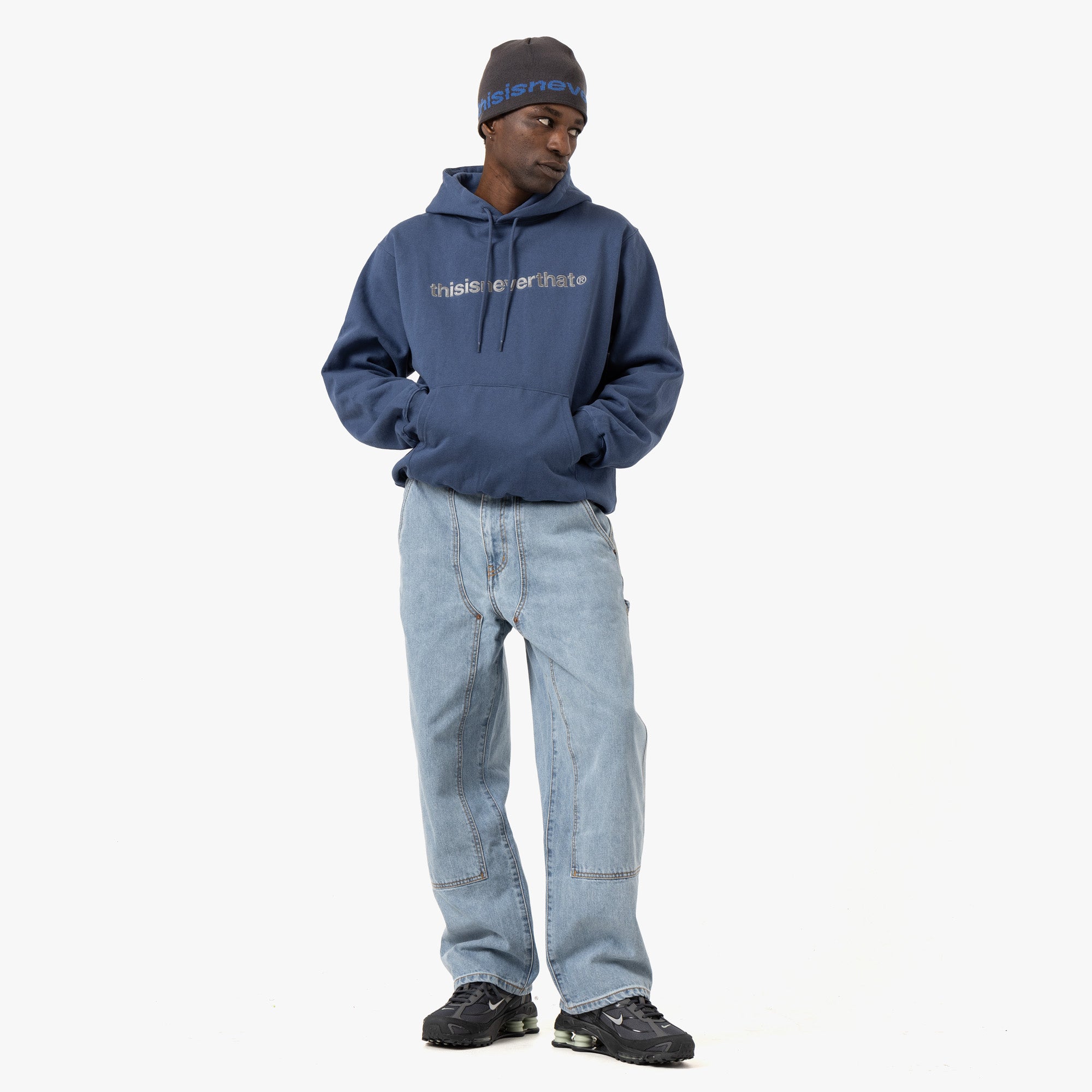  thisisneverthat T-Logo Hoodie / Deep Water、mySite、merchandisen