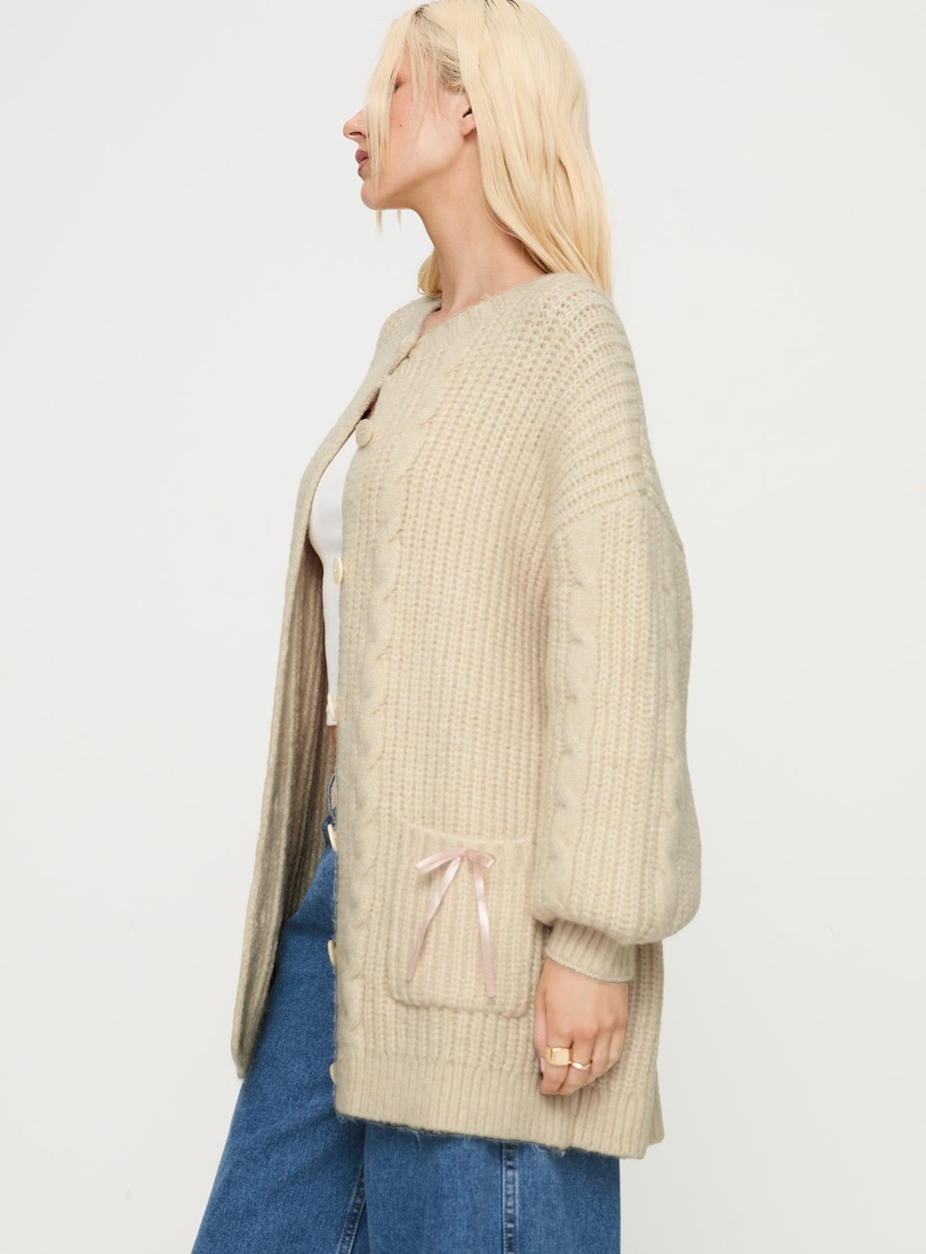 Cameliah Knit Cardigan Cream、mySite、solidvoid