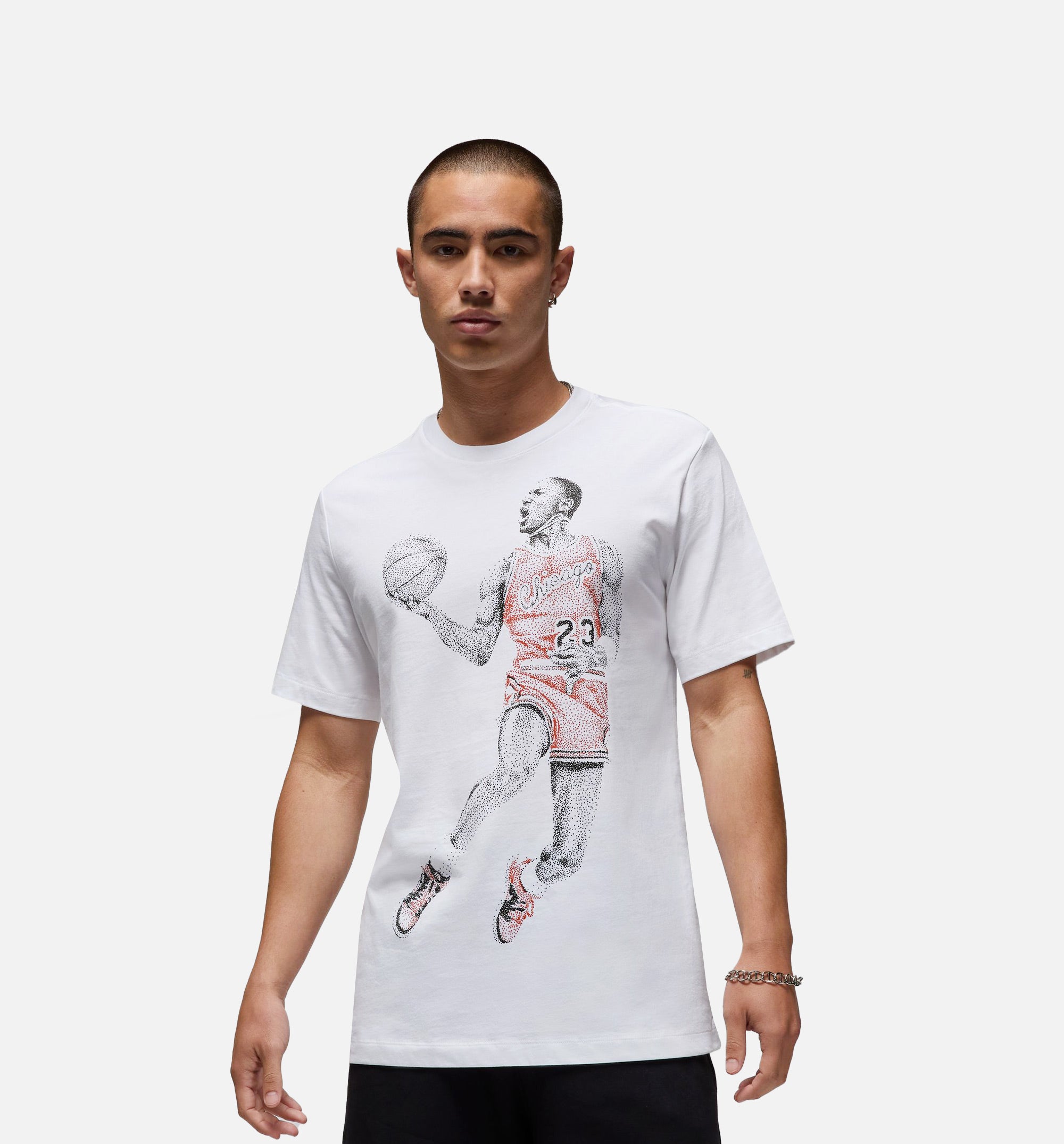 J Dot Graphic Mens Short Sleeve Shirt - White、mySite、dreamappss