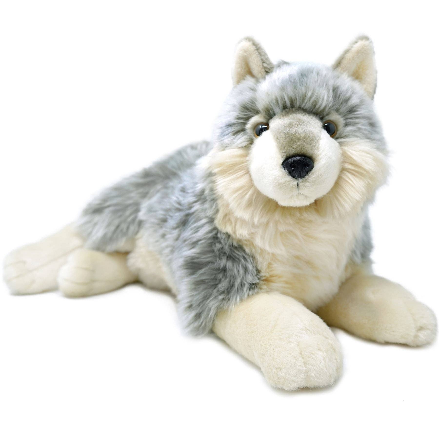 Whitaker The Wolf | 15 Inch Stuffed Animal Plush、mySite、g9winljtr