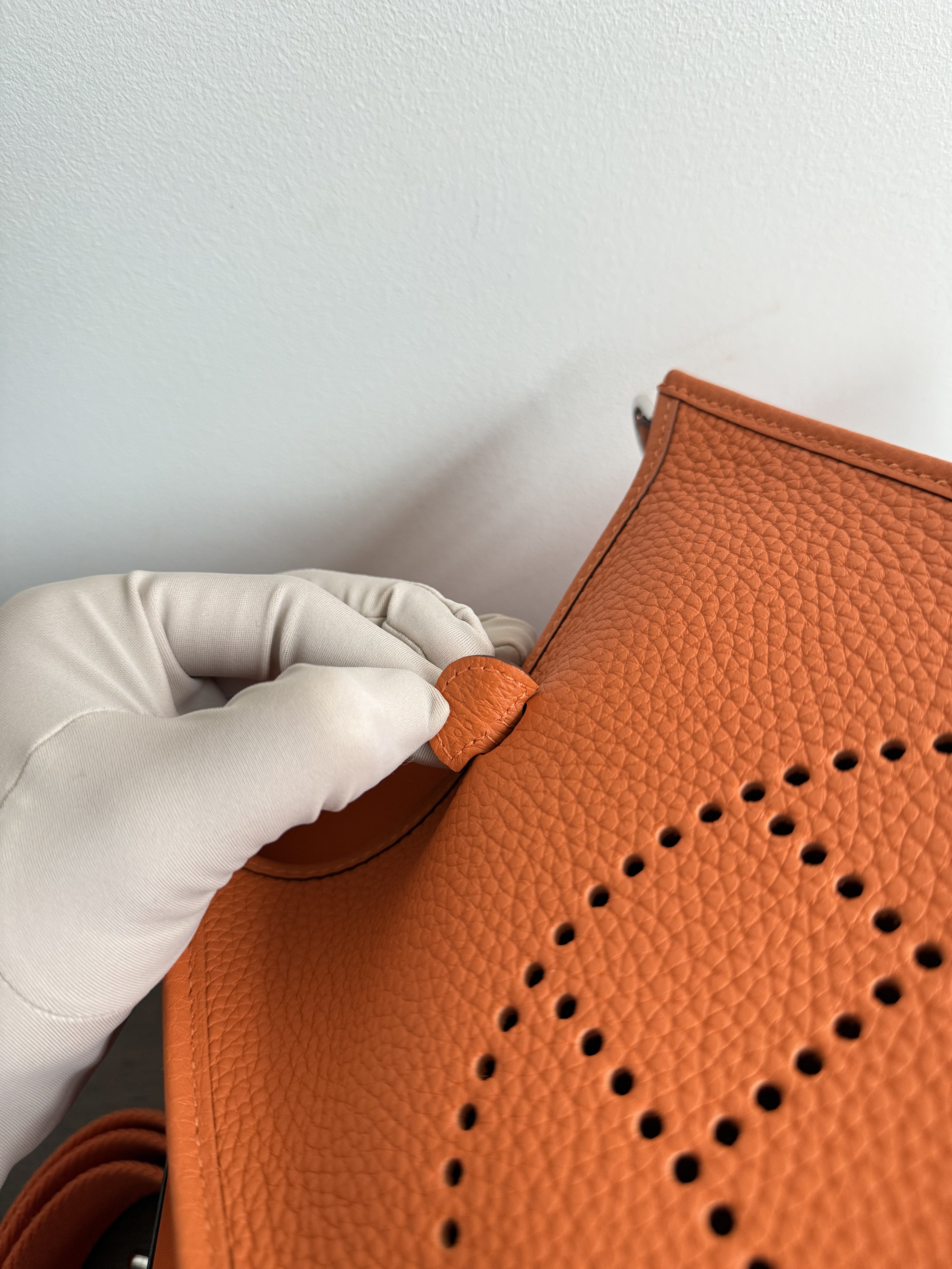 Hermès Mini Evelyne 16 Bag Orange Clemence PHW、mySite、garminoutage.com