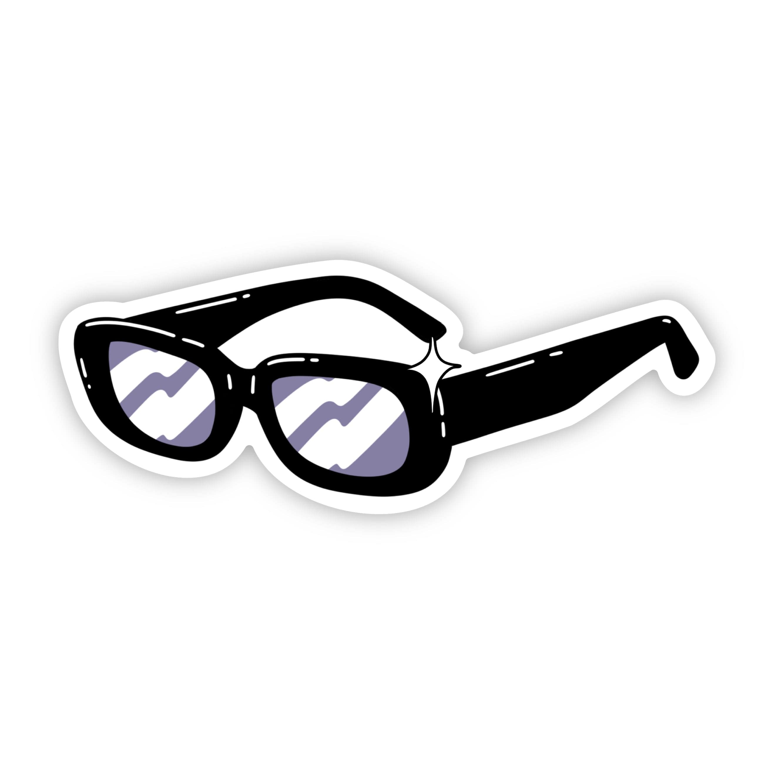  Trendy Retro Sunglasses Sticker (Black)、mySite、elrpsem3k