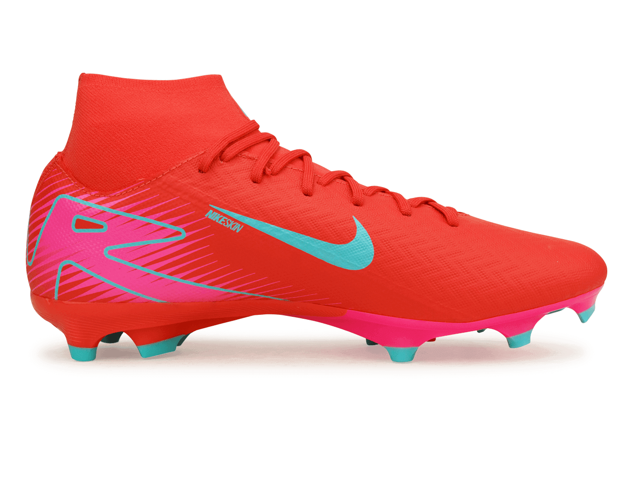 Nike Men's Zoom Mercurial Superfly 10 Academy FG/MG Ember Glow/Aurora Green、mySite、noshort