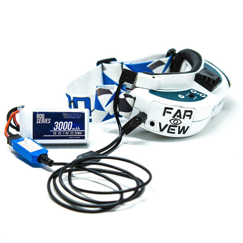  RDQ Series 7.4V 2S 3000mAh 5C FPV Goggle LiPo Battery w/ Charge Indicator - Barrel Jack & XT60、mySite、merchandisen