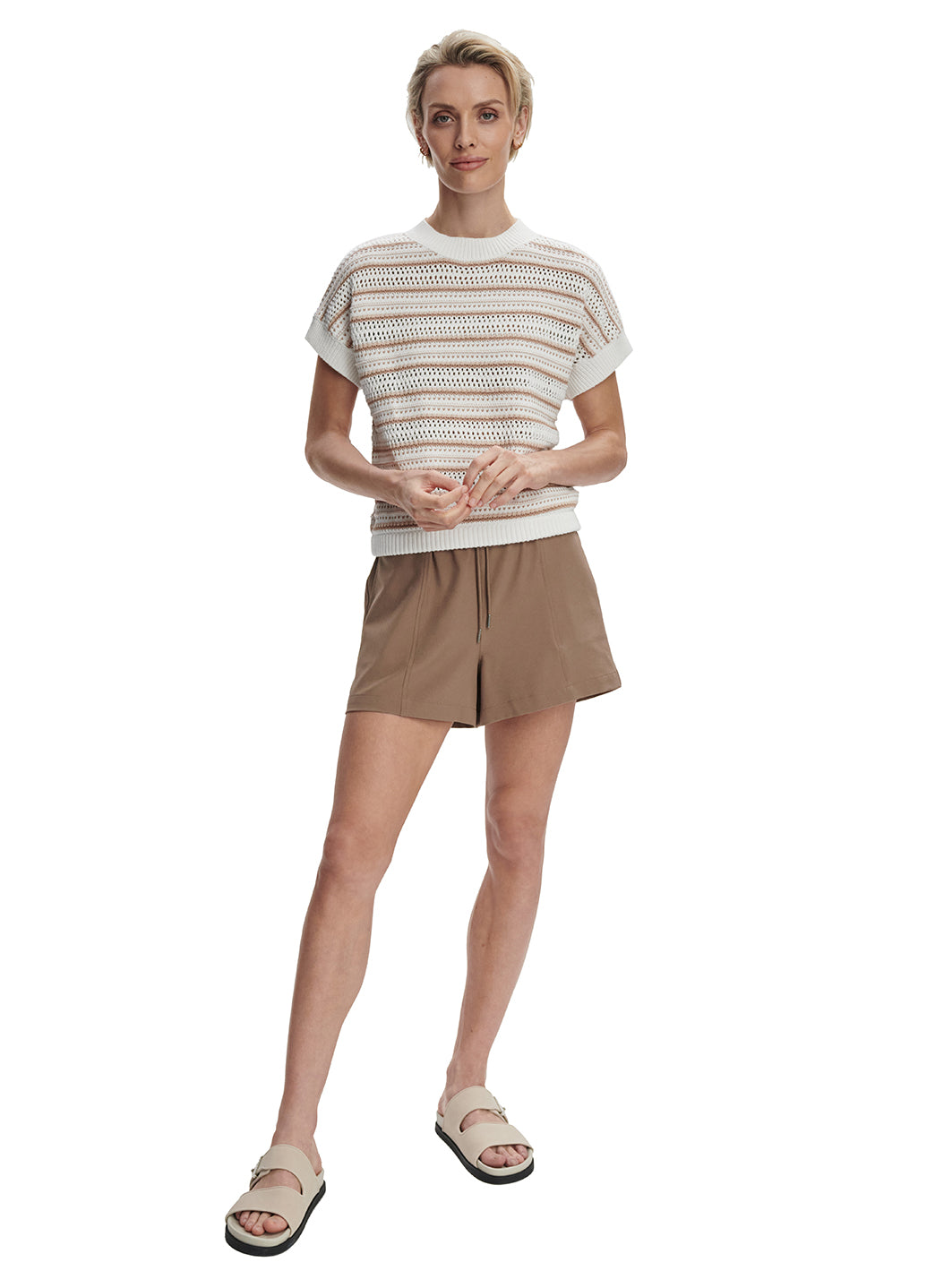 Varley Ciara Stripe Knit Top、mySite、lovesweatpilates