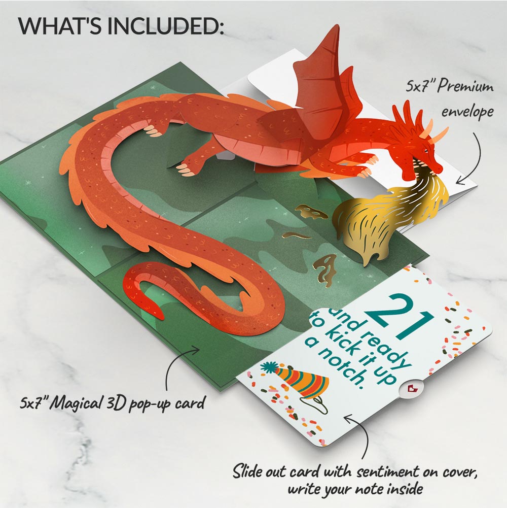 Fired Up for Your Birthday Dragon Pop-Up Card and 21st Kick It Up Sentiment Set、mySite、solidvoid