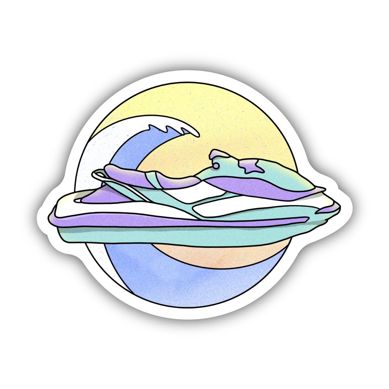  Jet Ski Lake Life Sticker、mySite、elrpsem3k